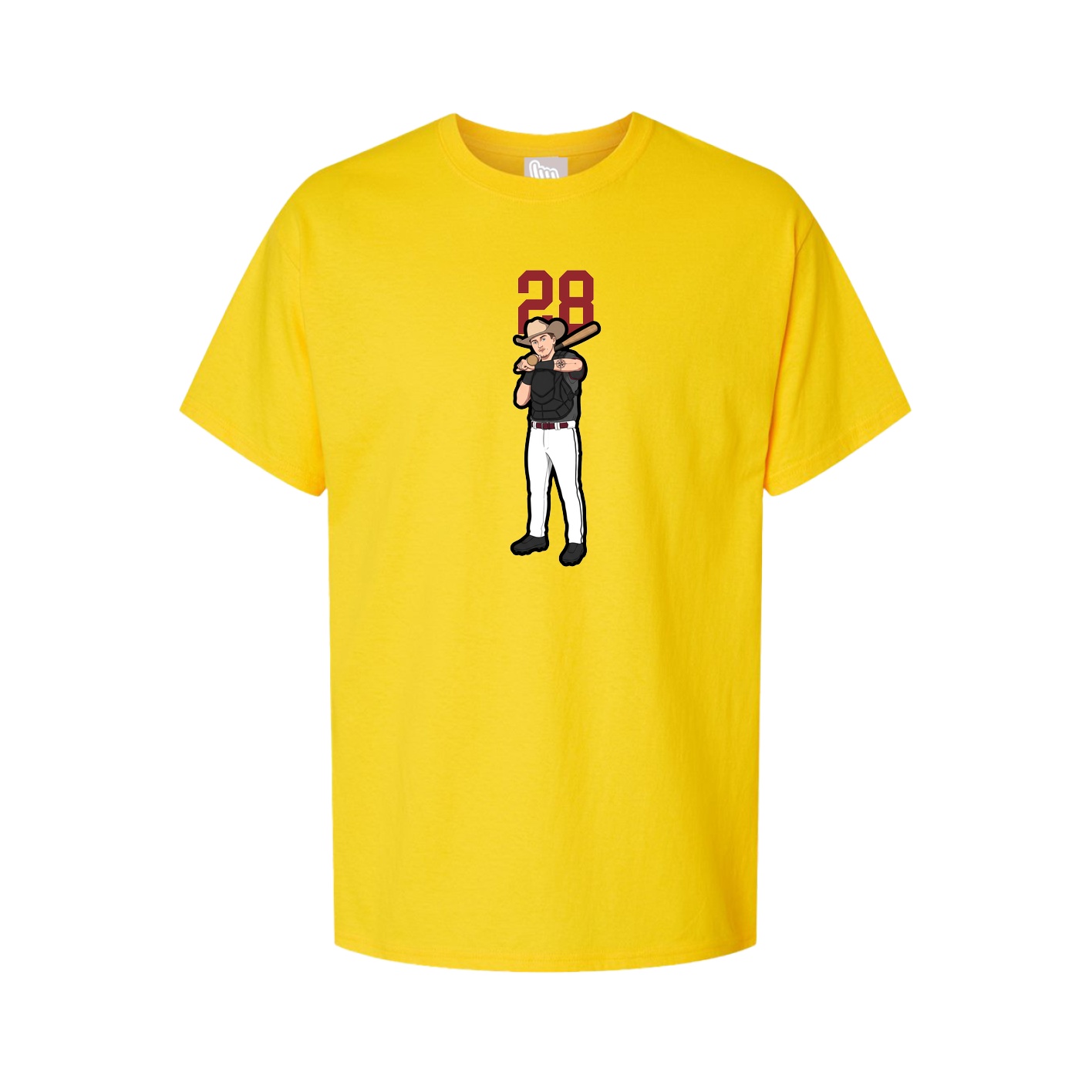 Youth Tee — Number Top in Gold