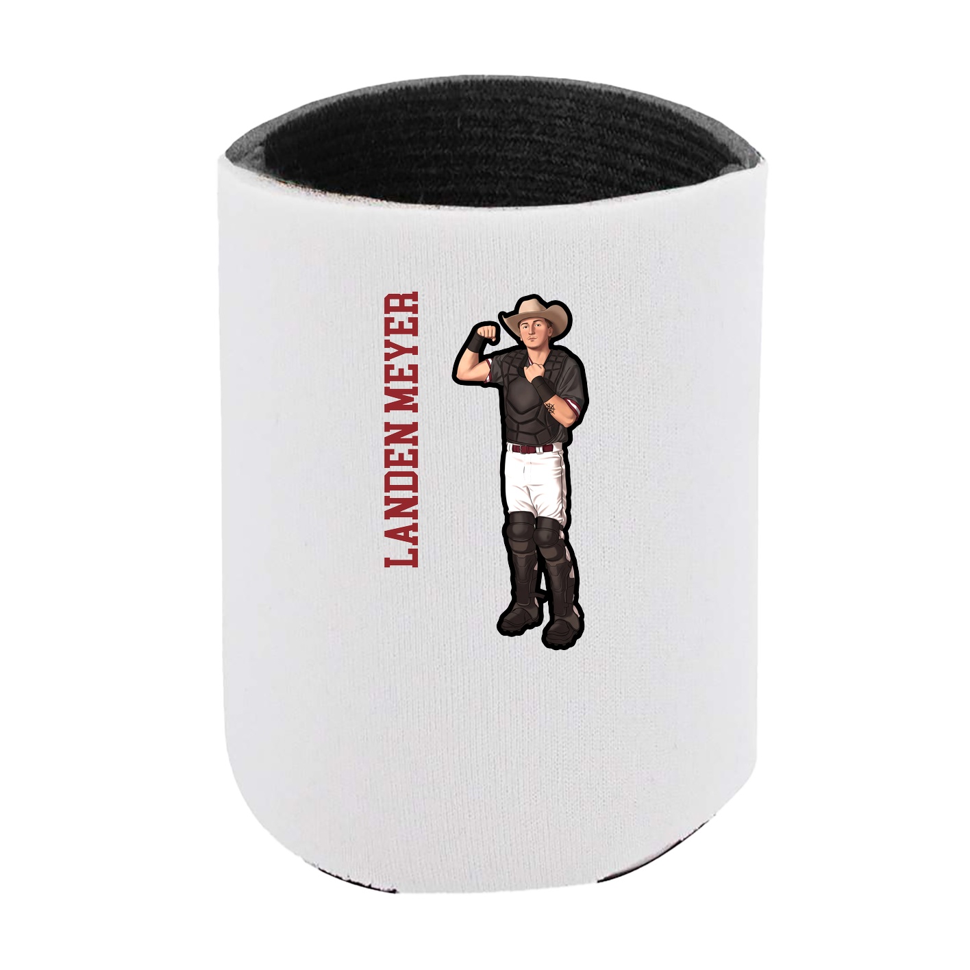 Can Holder — Name Vertical in White