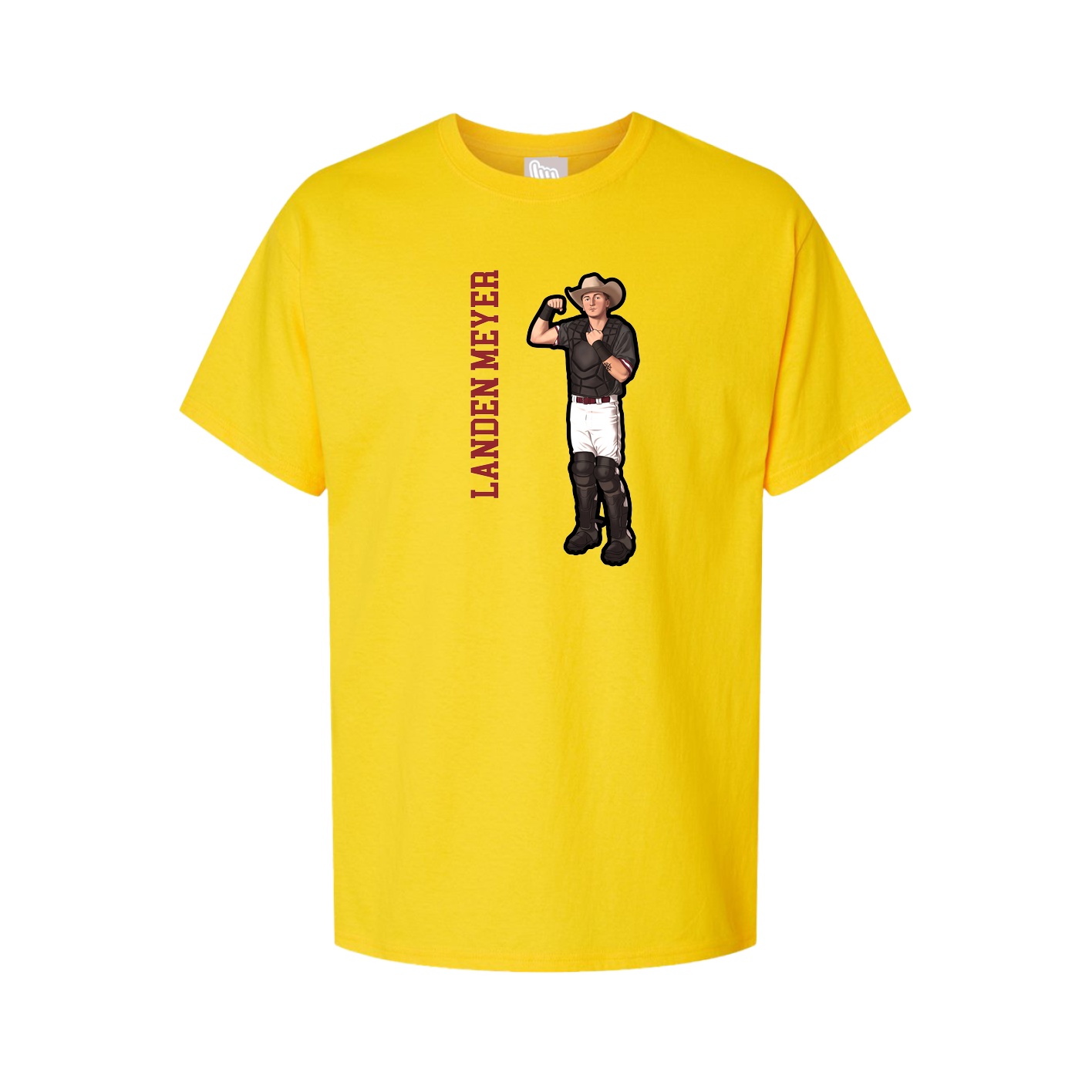Tee — Name Vertical in Gold