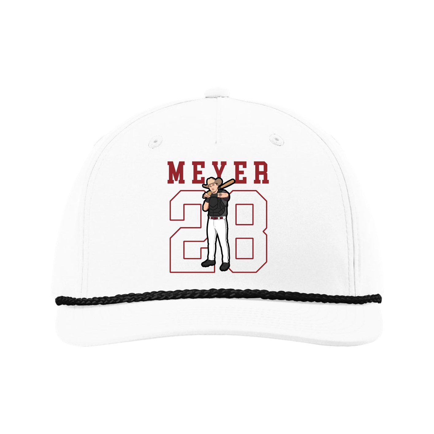 Five-Panel Classic Rope Cap — Shirsey in White