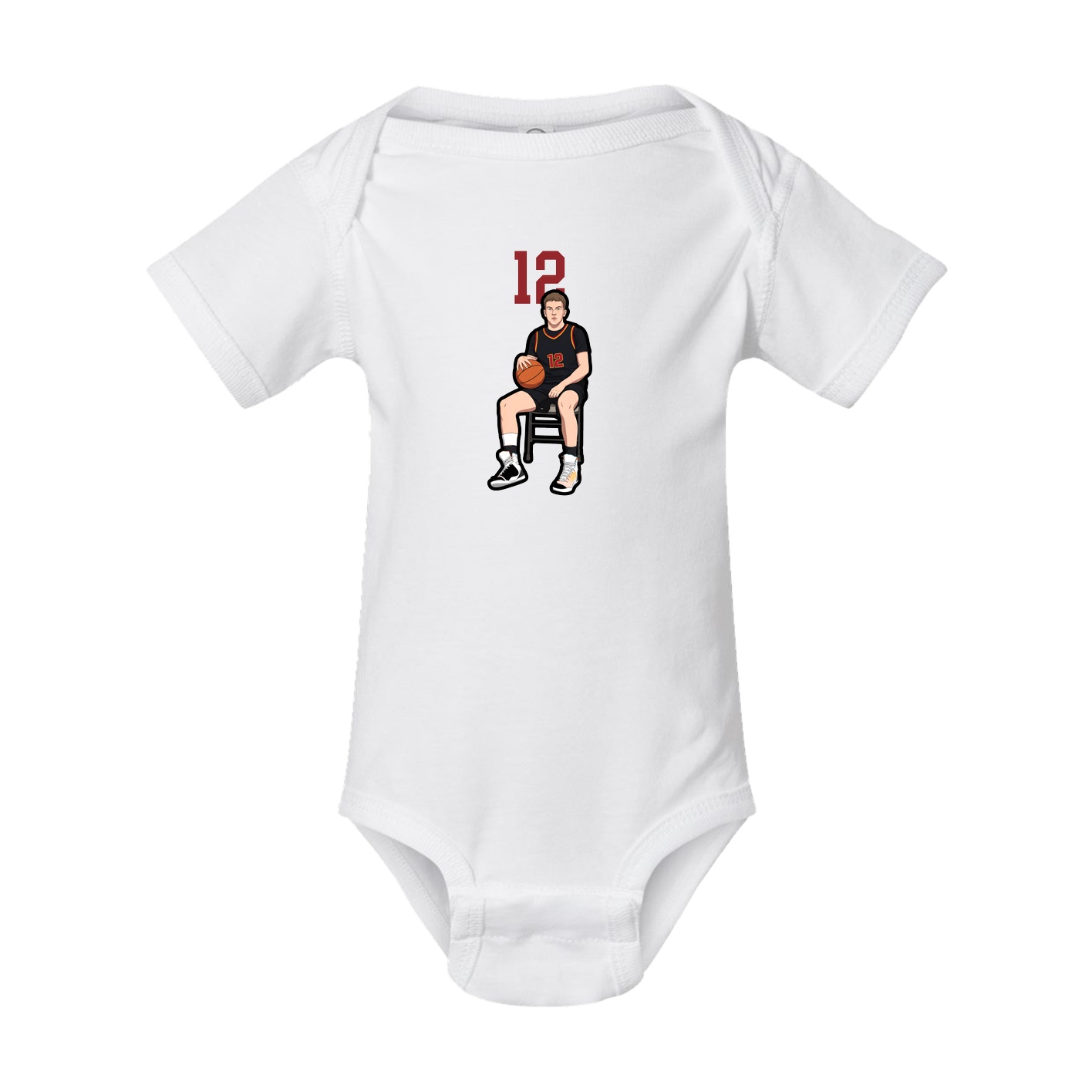 Baby Onesie — Number Top in White