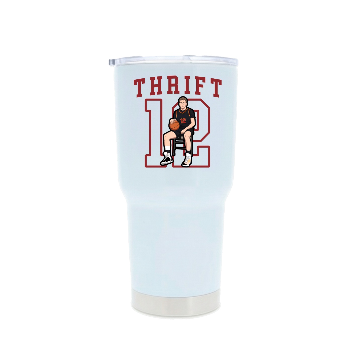 30oz Stainless Steel Tumbler — Shirsey in White