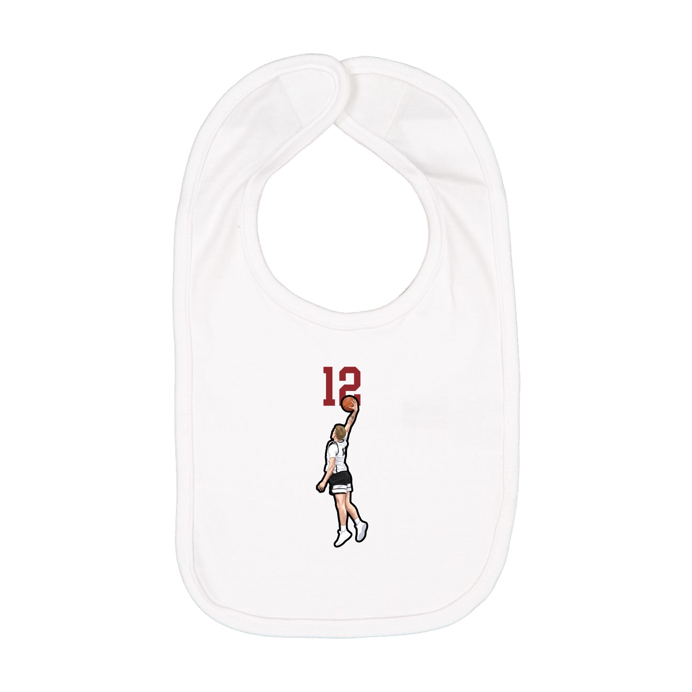 Infant Bib — Number Top in White