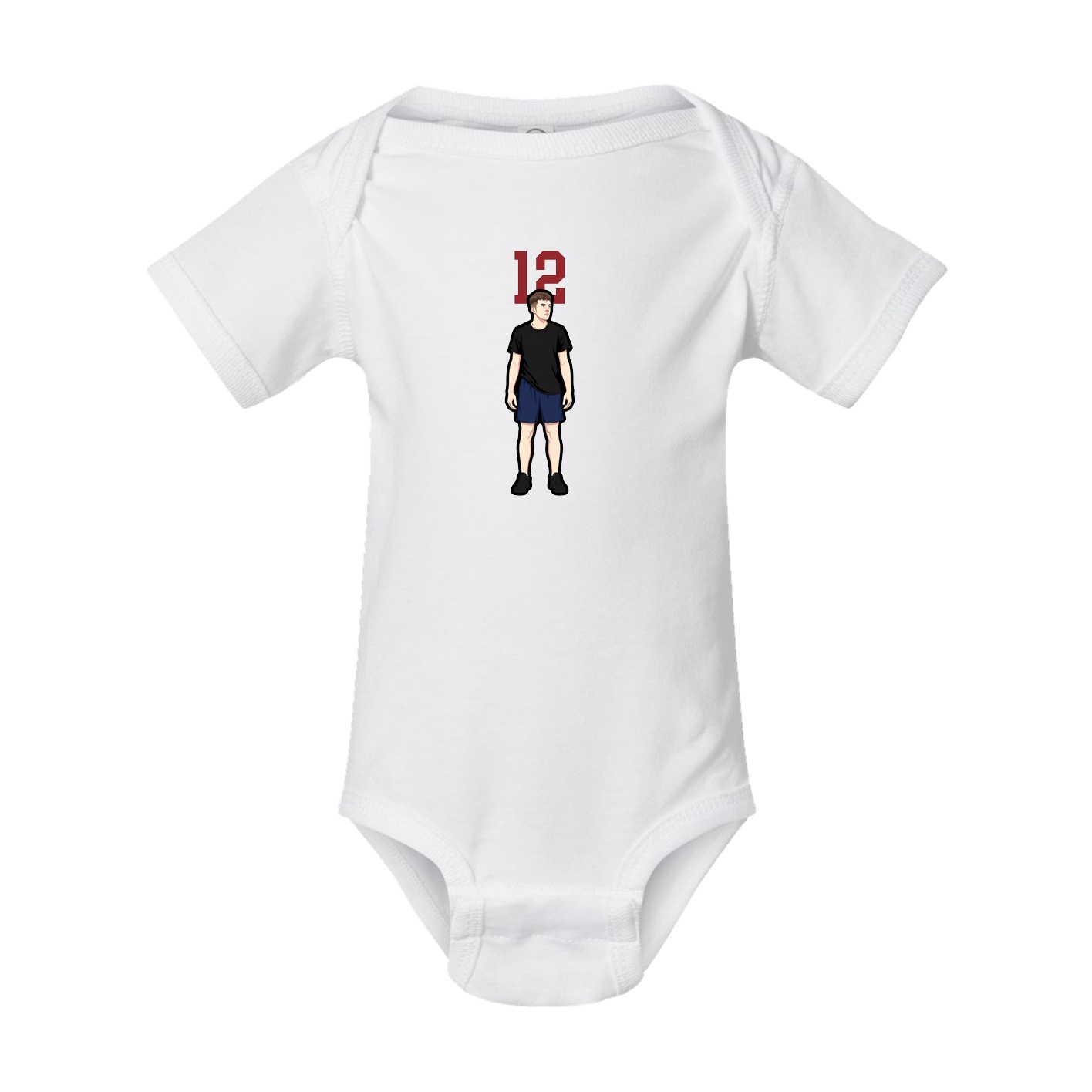 Baby Onesie — Number Top in White