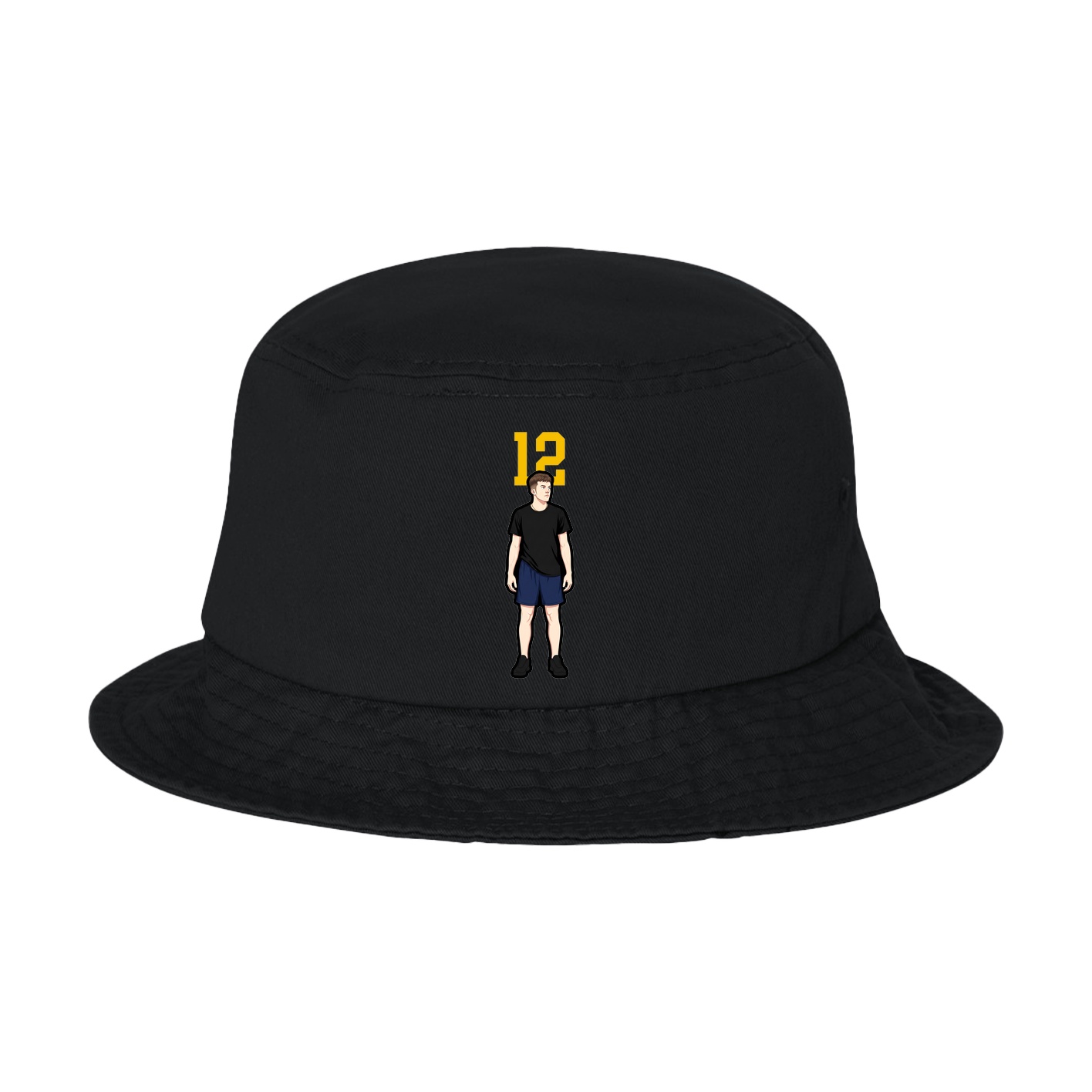 Bucket Cap — Number Top in Black