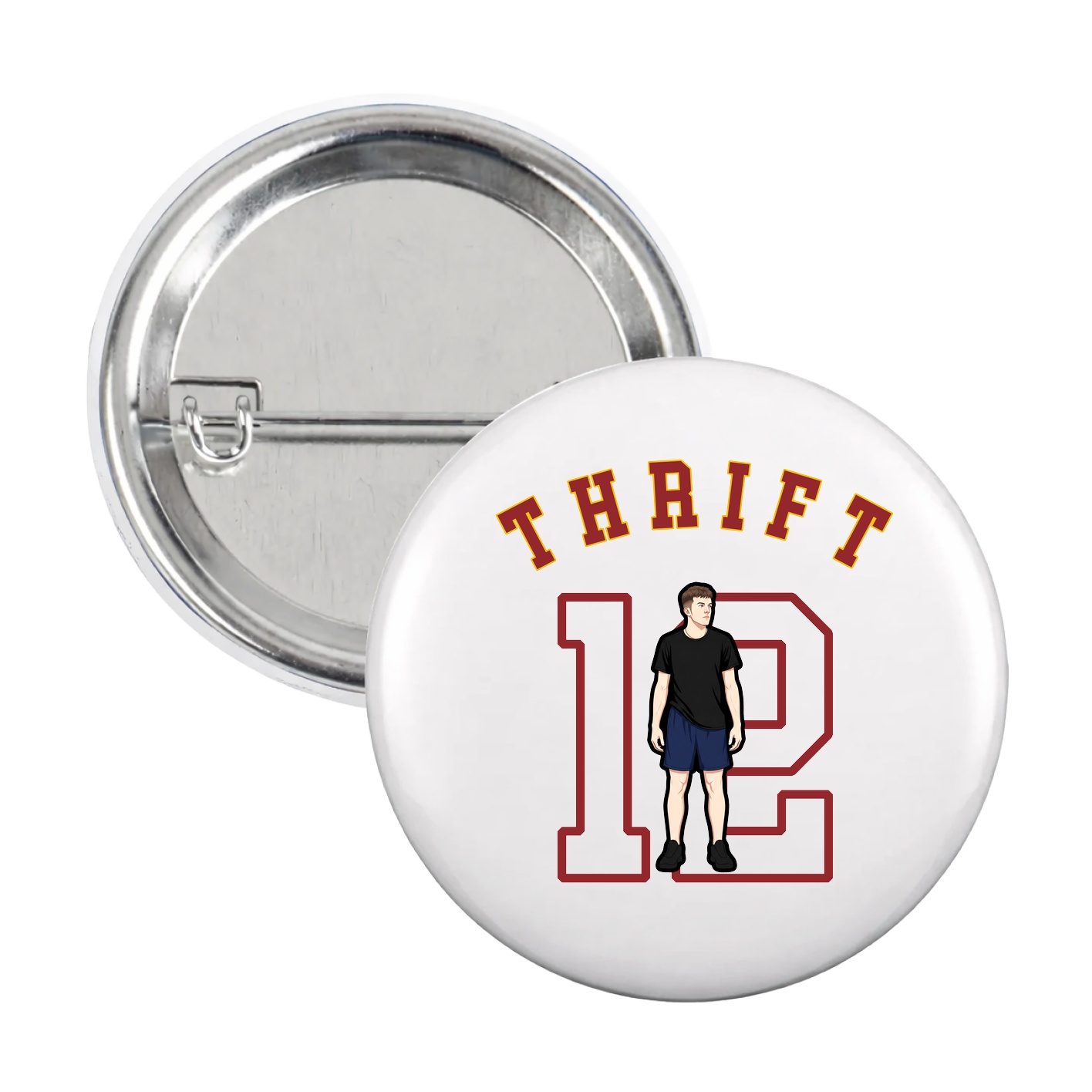 Game Day Button — Shirsey Arch in White