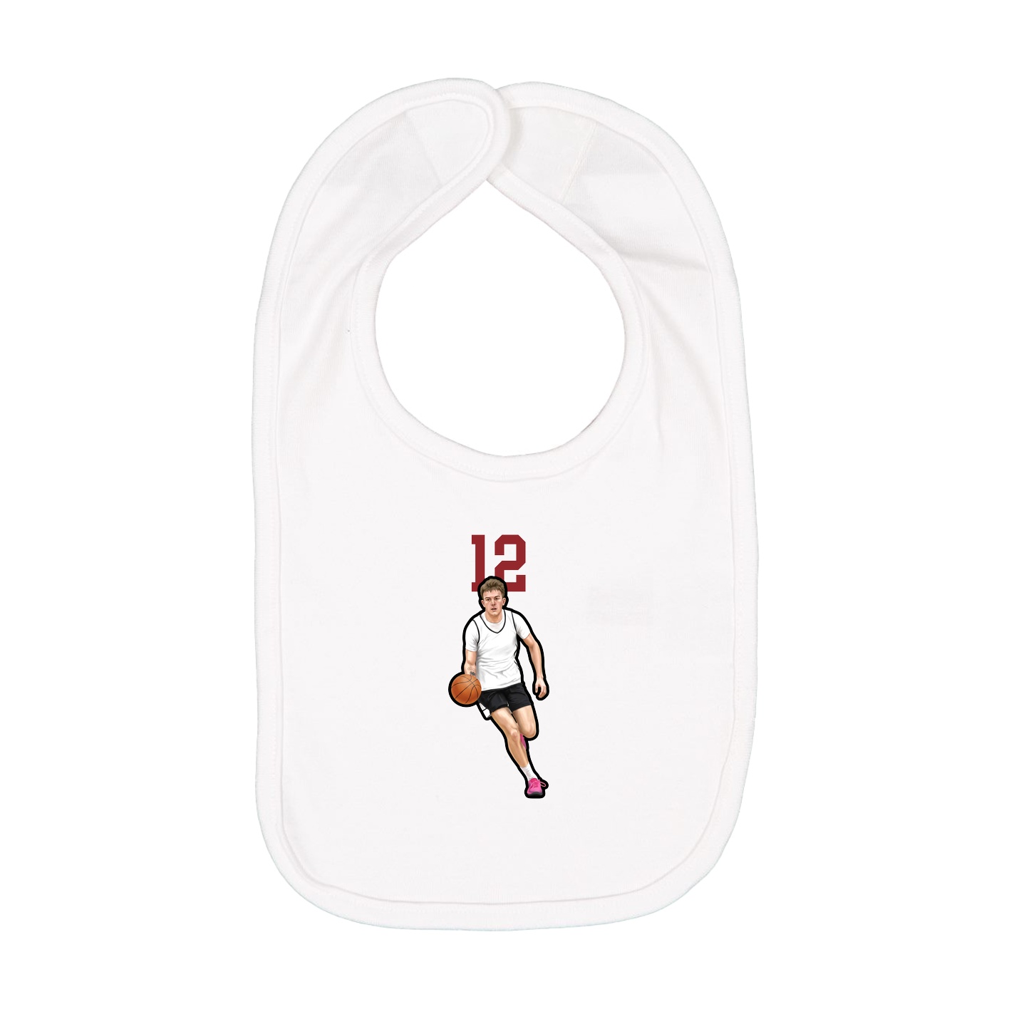 Infant Bib — Number Top in White