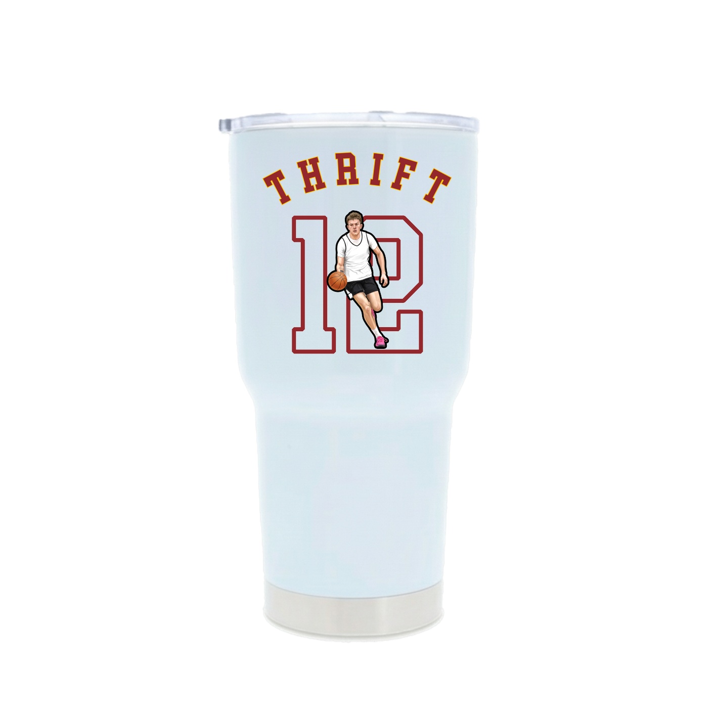 30oz Stainless Steel Tumbler — Shirsey Arch in White