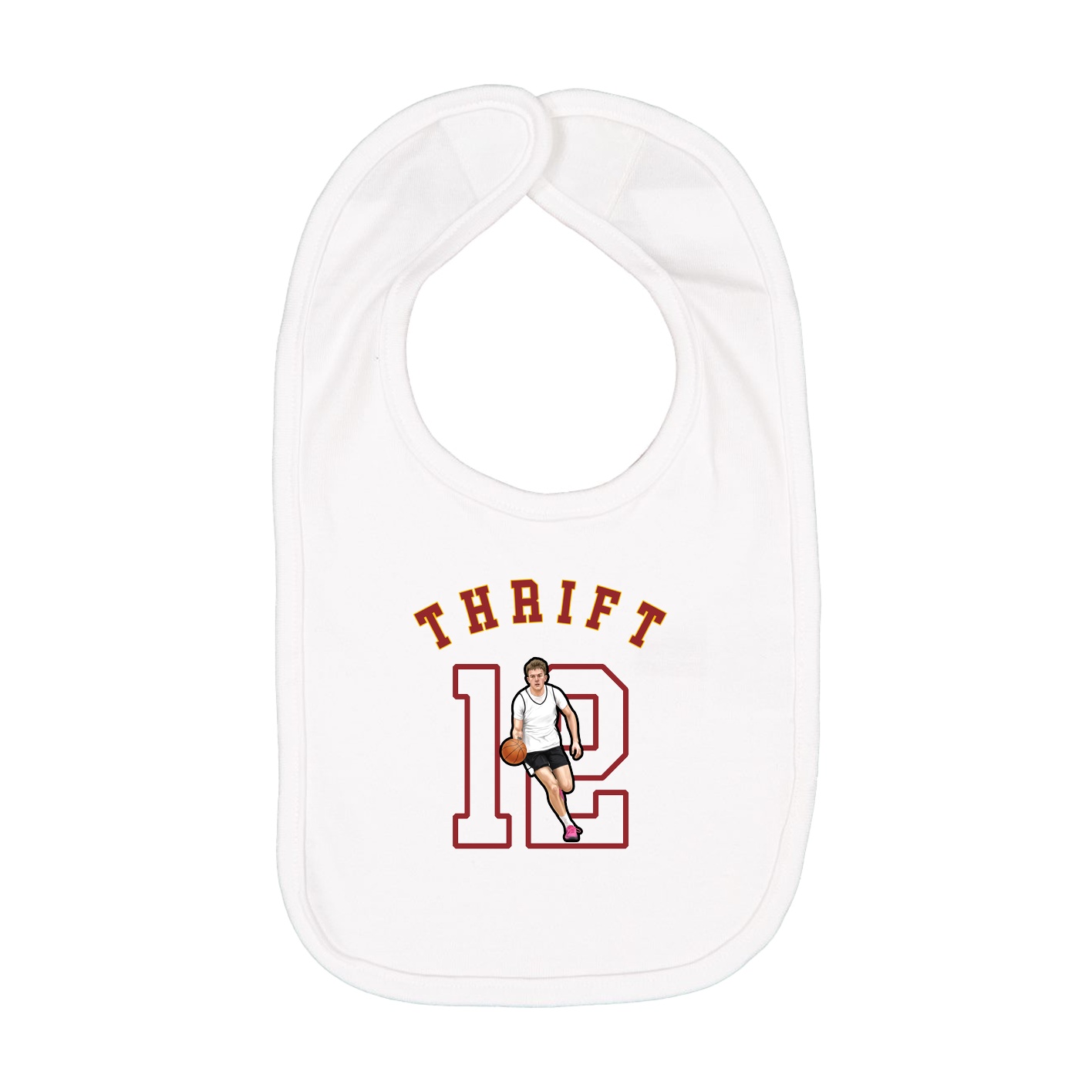 Infant Bib — Shirsey Arch in White