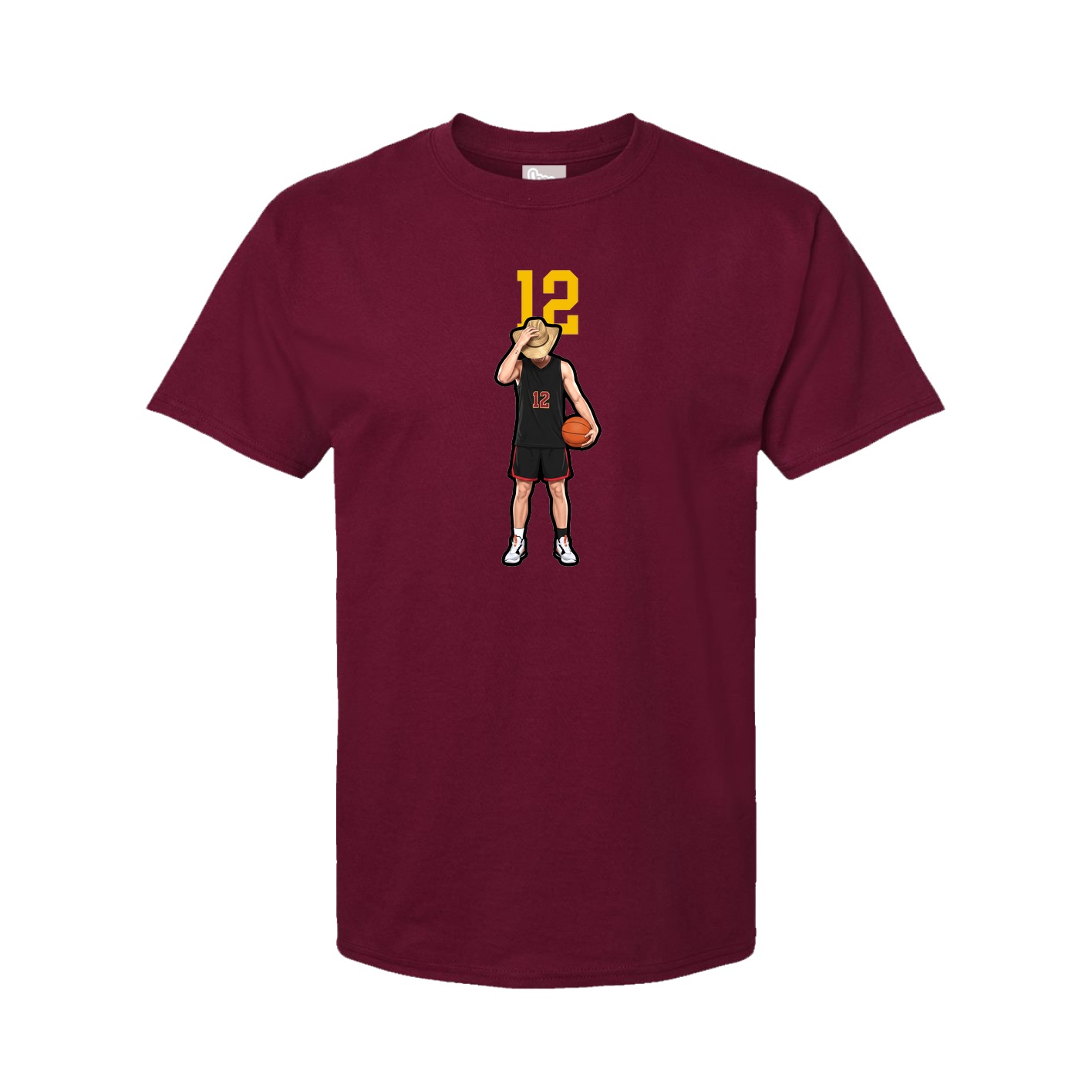 Youth Tee — Number Top in Cardinal