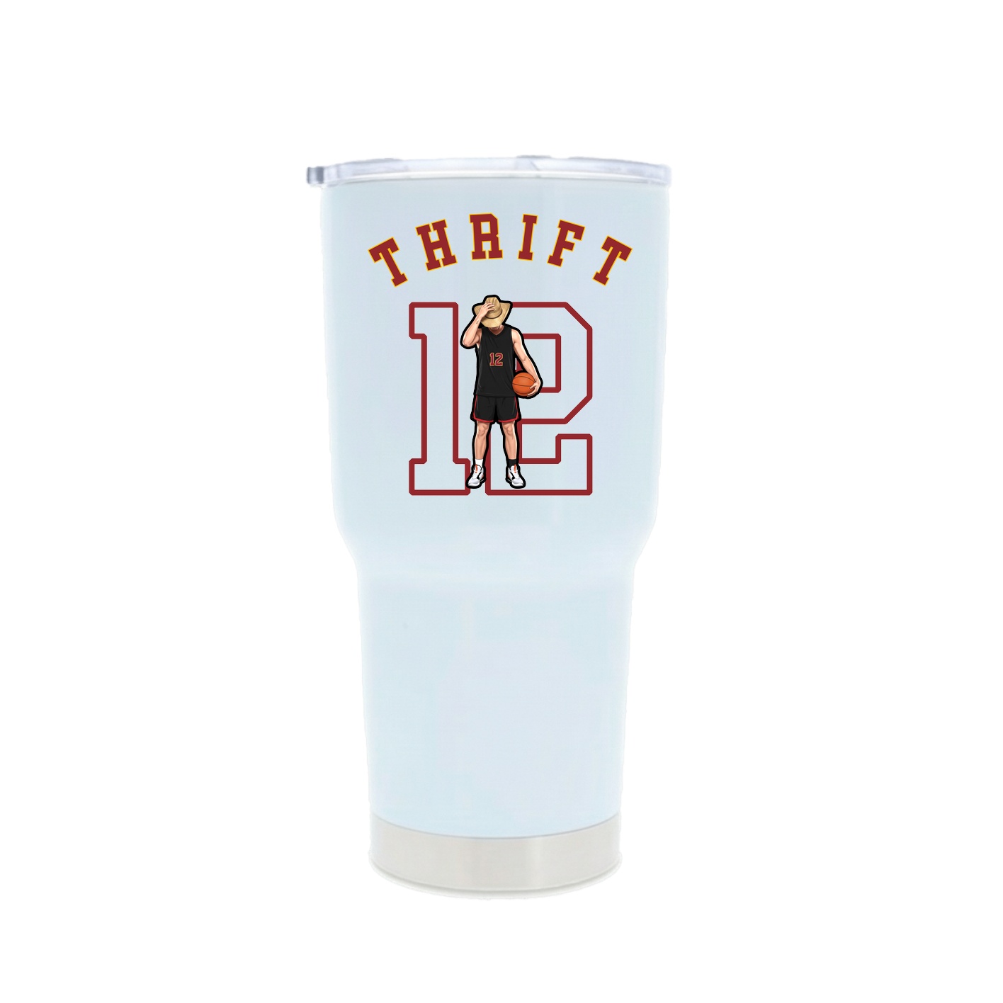 30oz Stainless Steel Tumbler — Shirsey Arch in White