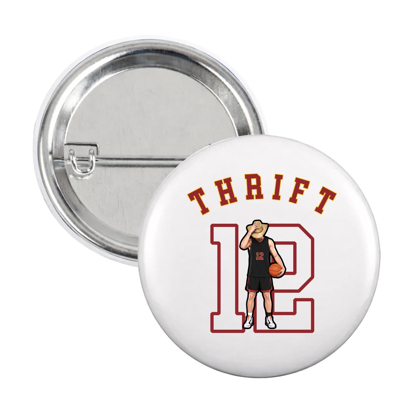 Game Day Button — Shirsey Arch in White