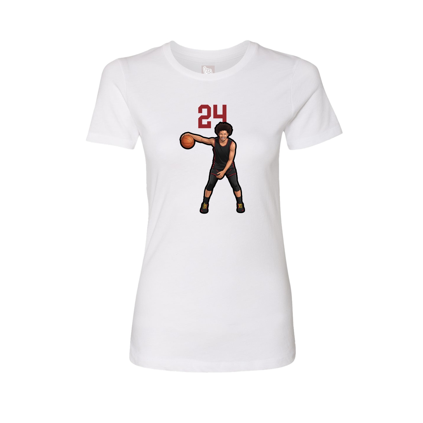 Fitted Women's Tee — Number Top in White