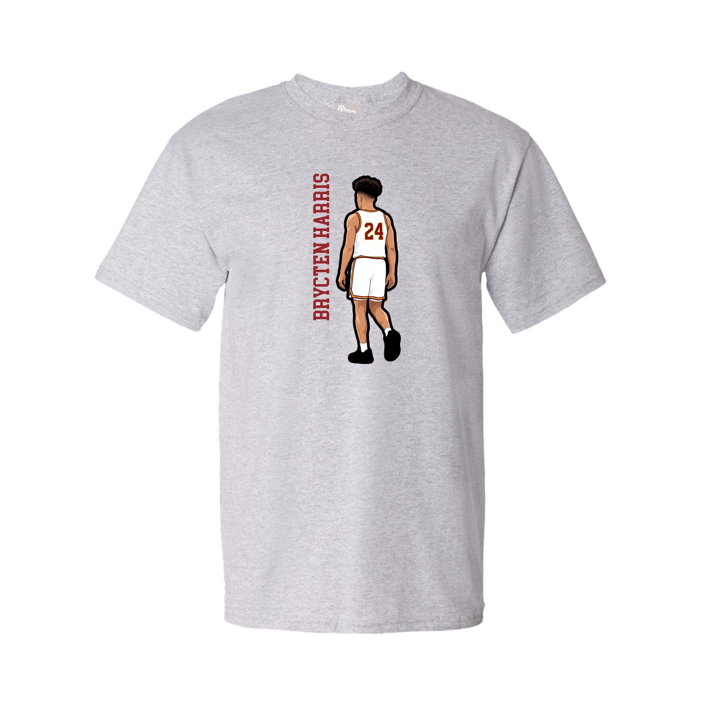 Tee — Name Vertical in Grey