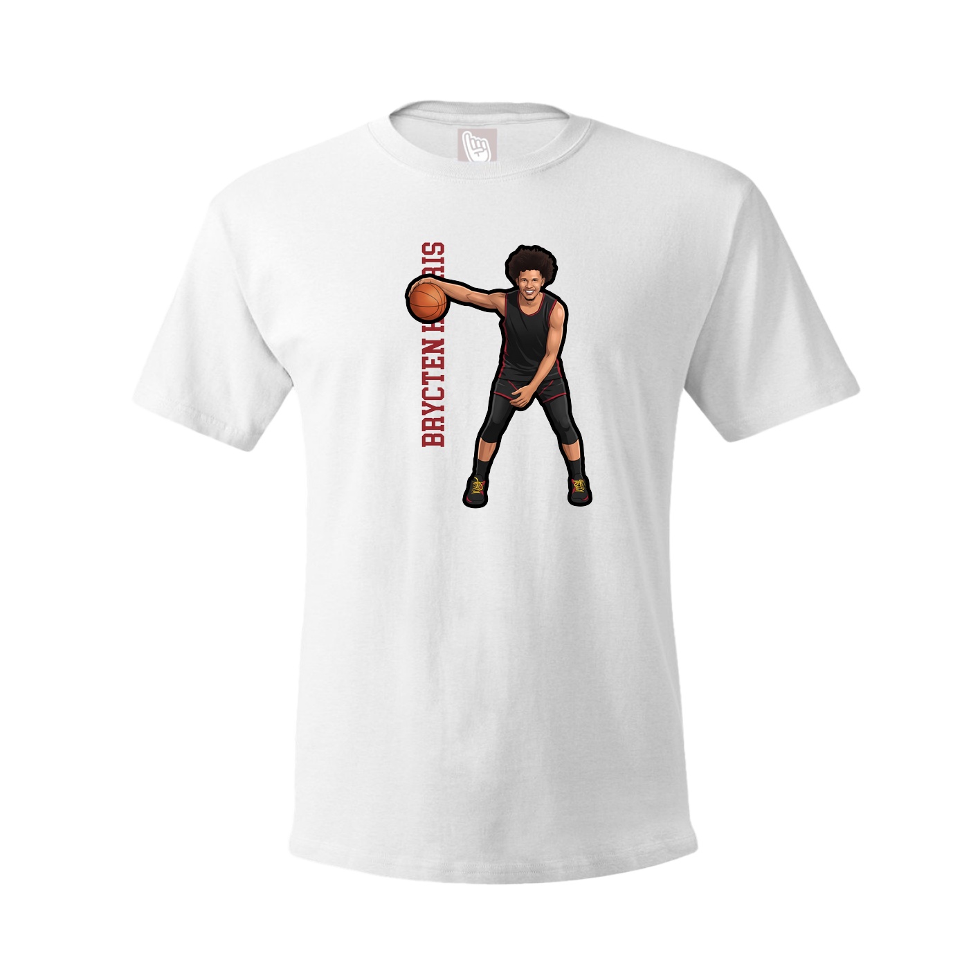Tee — Name Vertical in White
