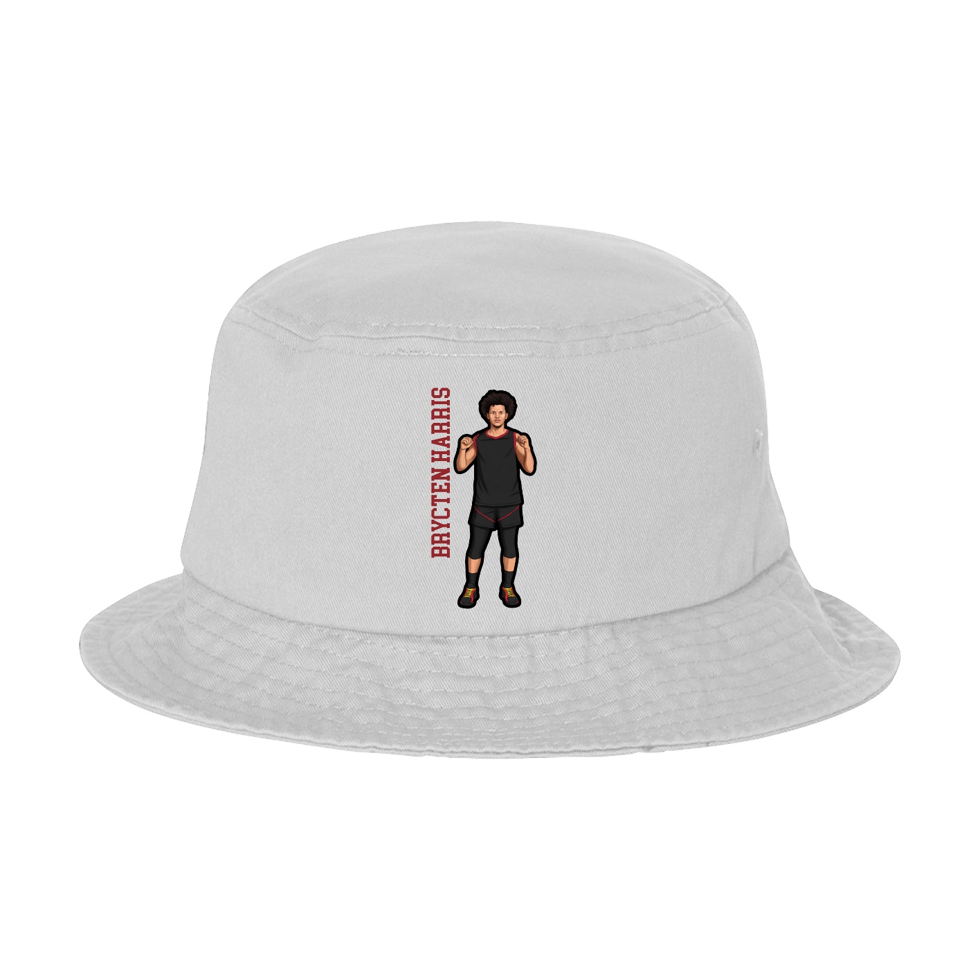 Bucket Cap — Name Vertical in White