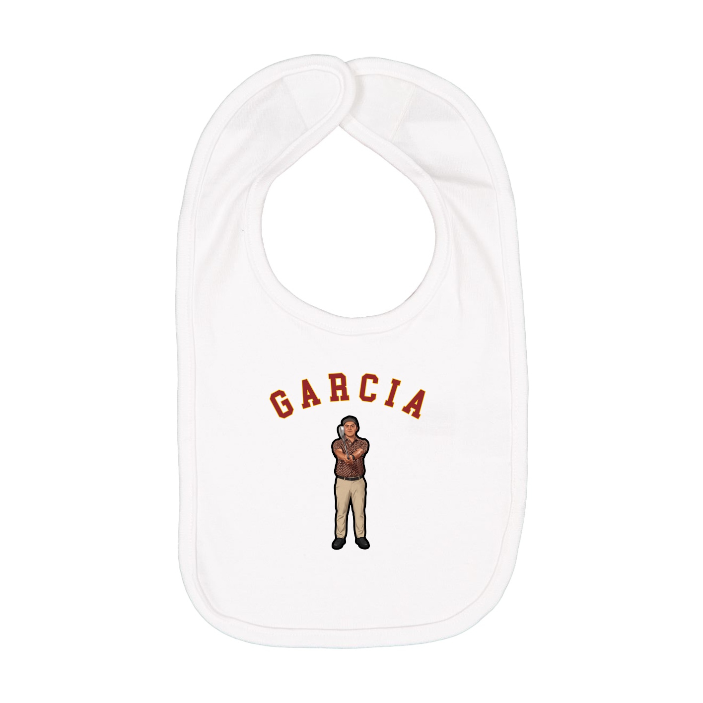 Infant Bib — Shirsey Arch in White