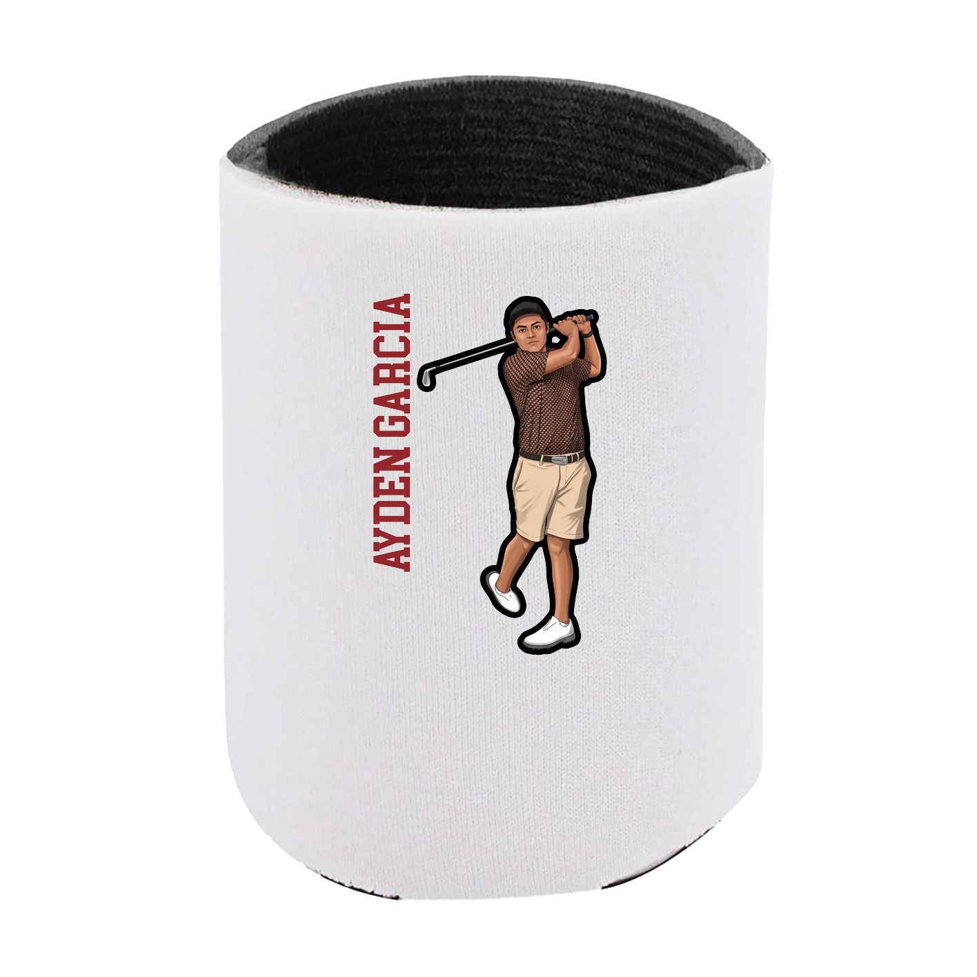 Can Holder — Name Vertical in White