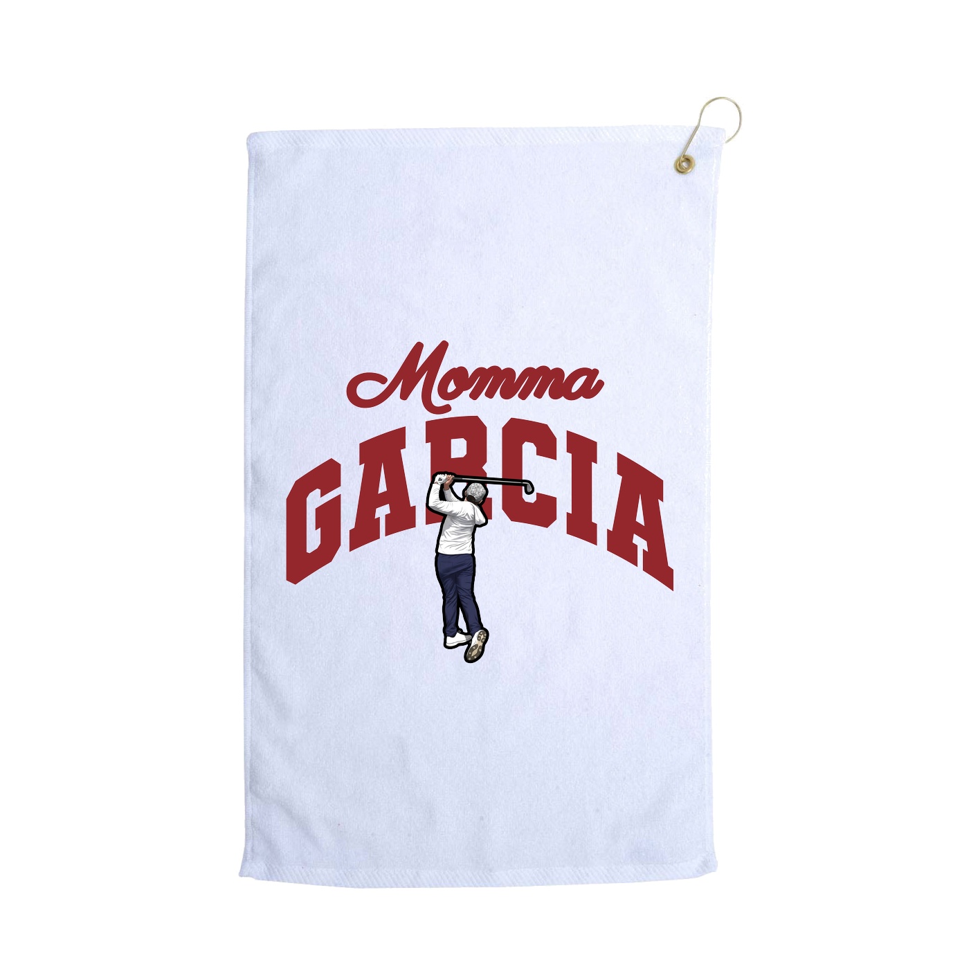 Golf Towel — Mothers Day Arch in White