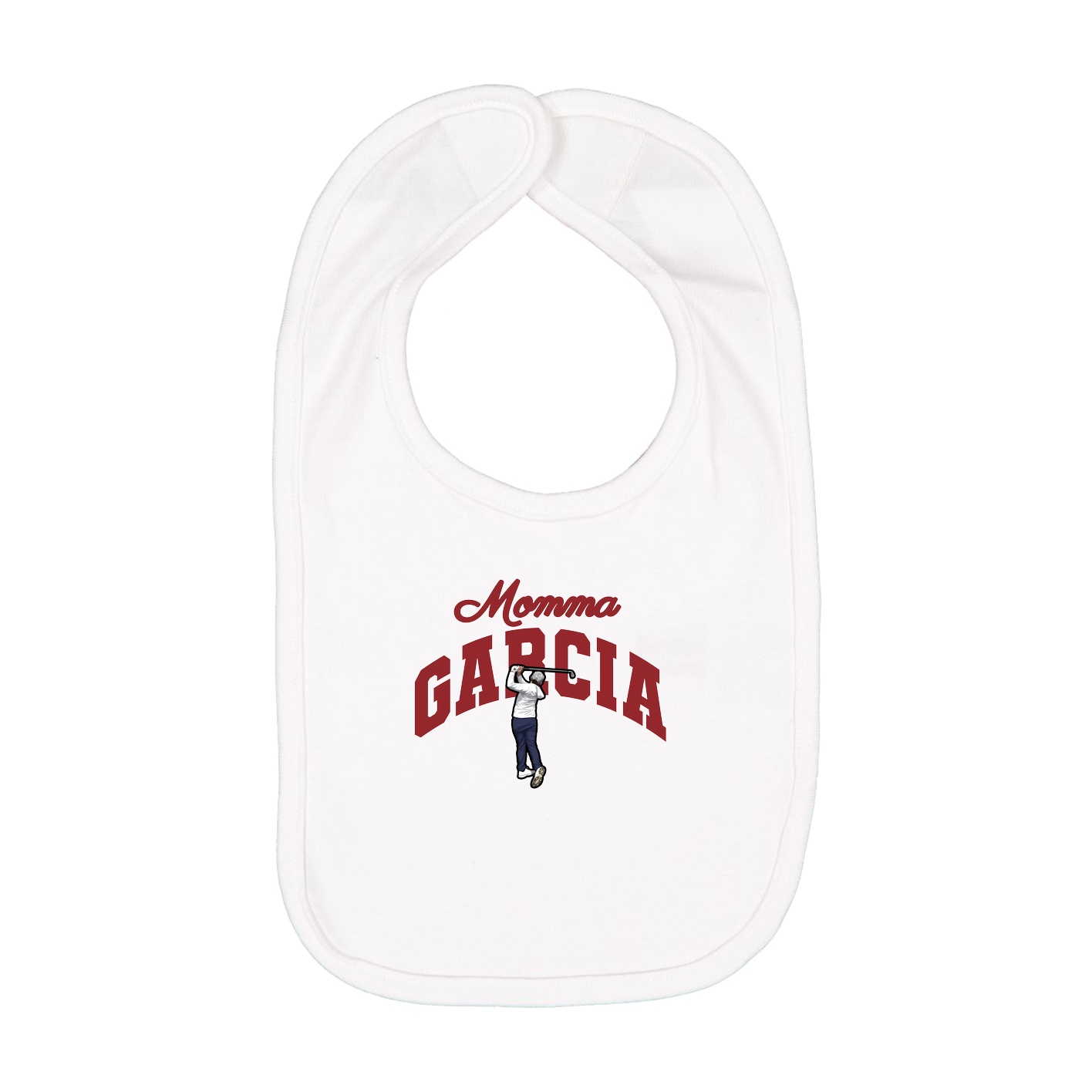 Infant Bib — Mothers Day Arch in White