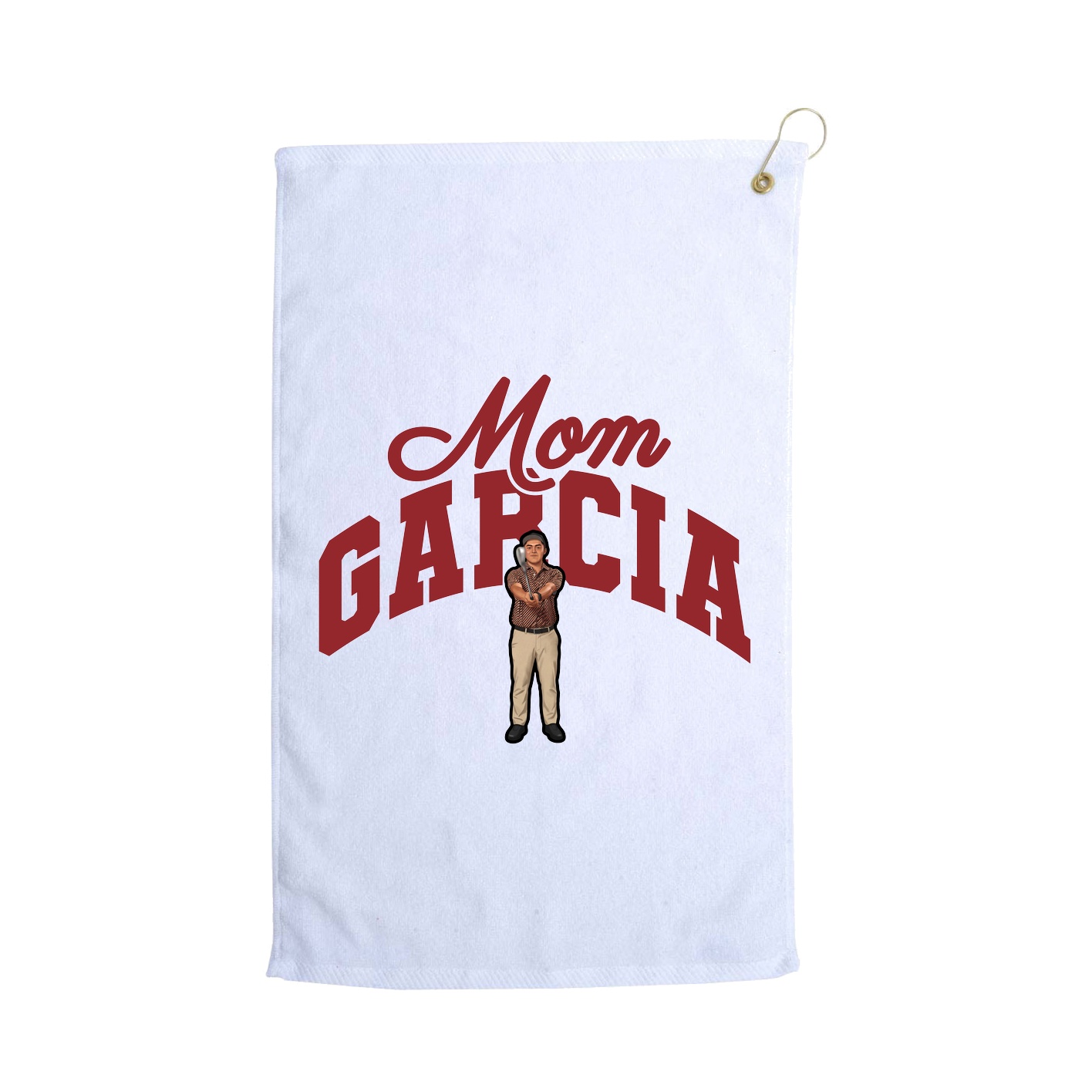 Golf Towel — Mothers Day Arch in White