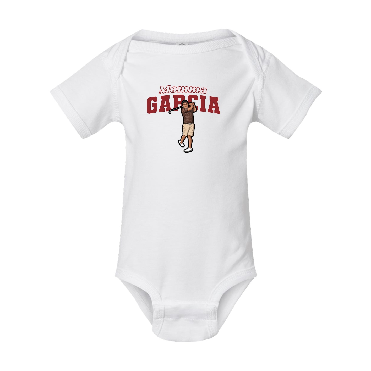 Baby Onesie — Mothers Day Block in White