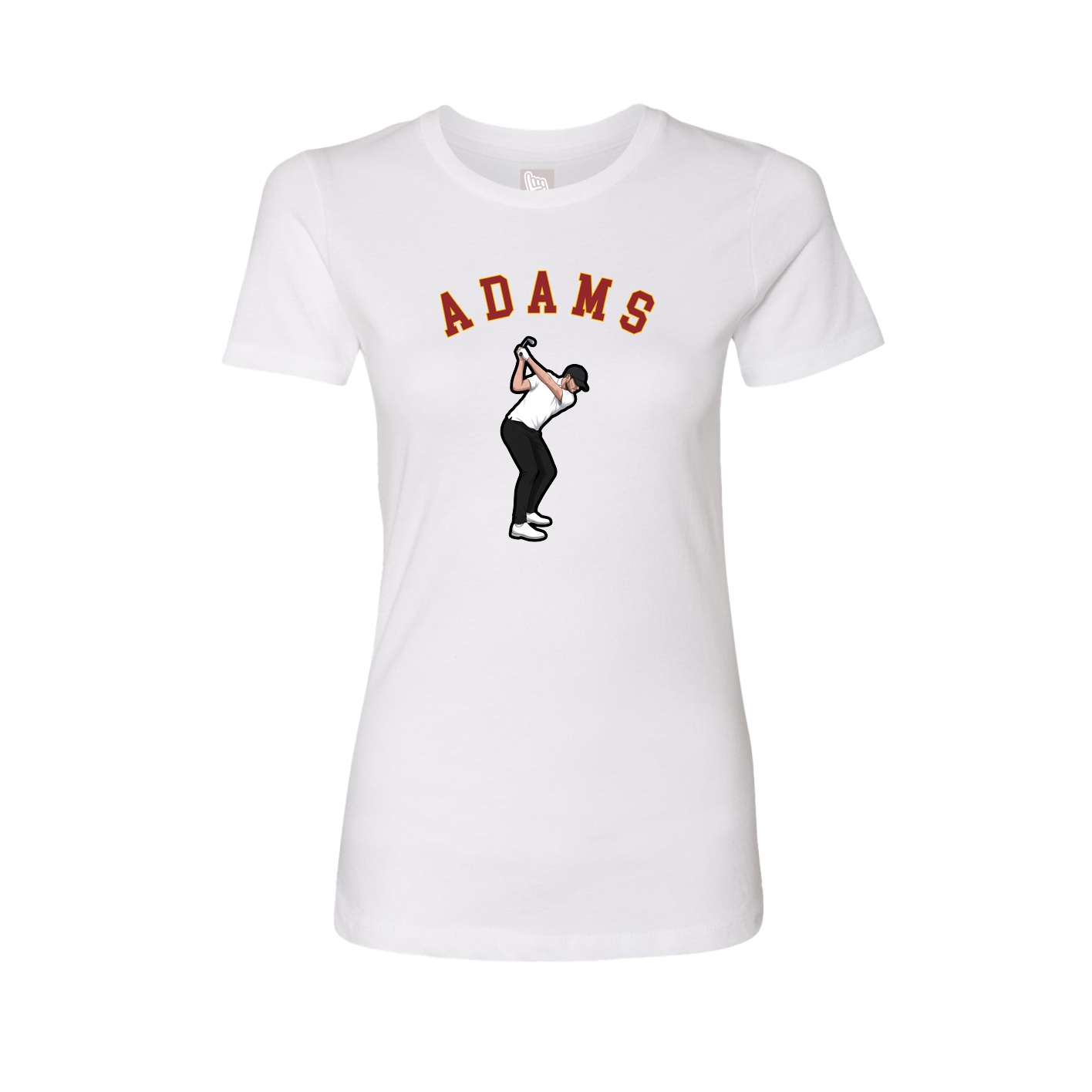 Fitted Women's Tee — Shirsey Arch in White