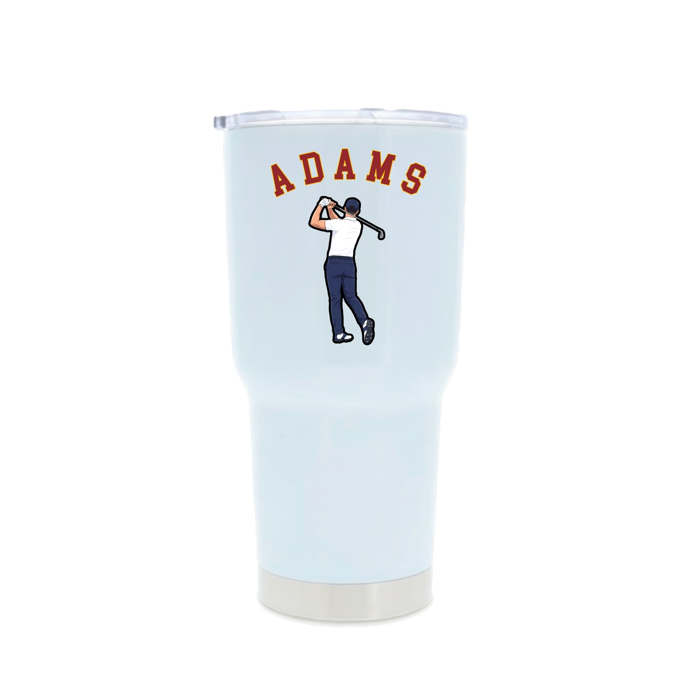 30oz Stainless Steel Tumbler — Shirsey Arch in White