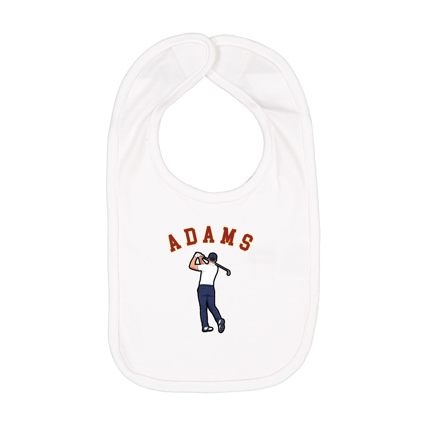 Infant Bib — Shirsey Arch in White