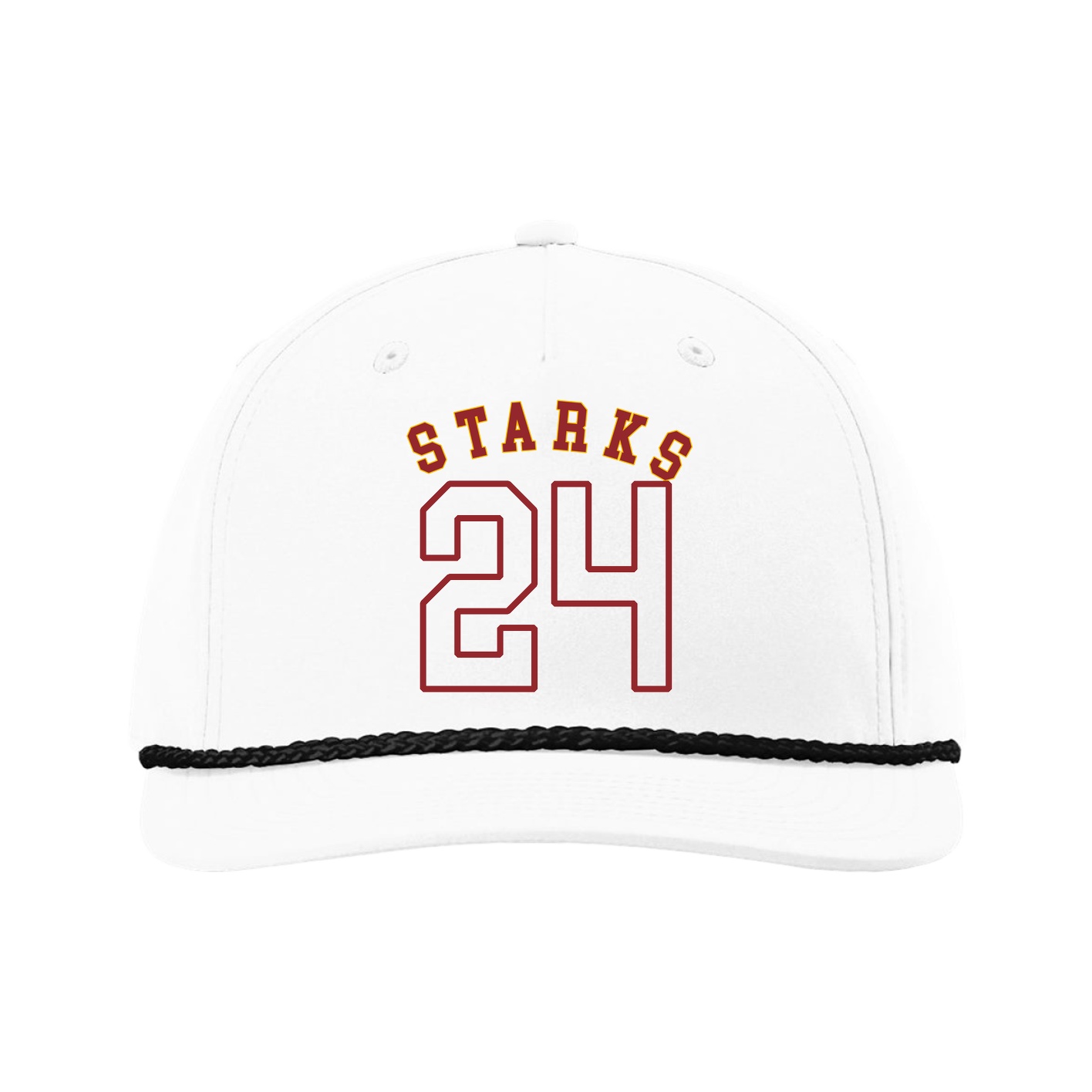 Five-Panel Classic Rope Cap — Shirsey Arch in White