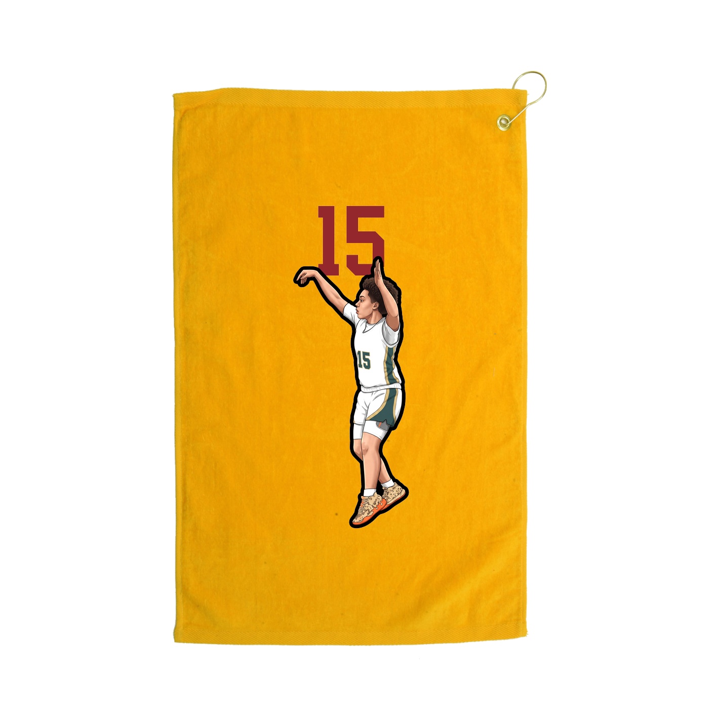 Golf Towel — Number Top in Gold