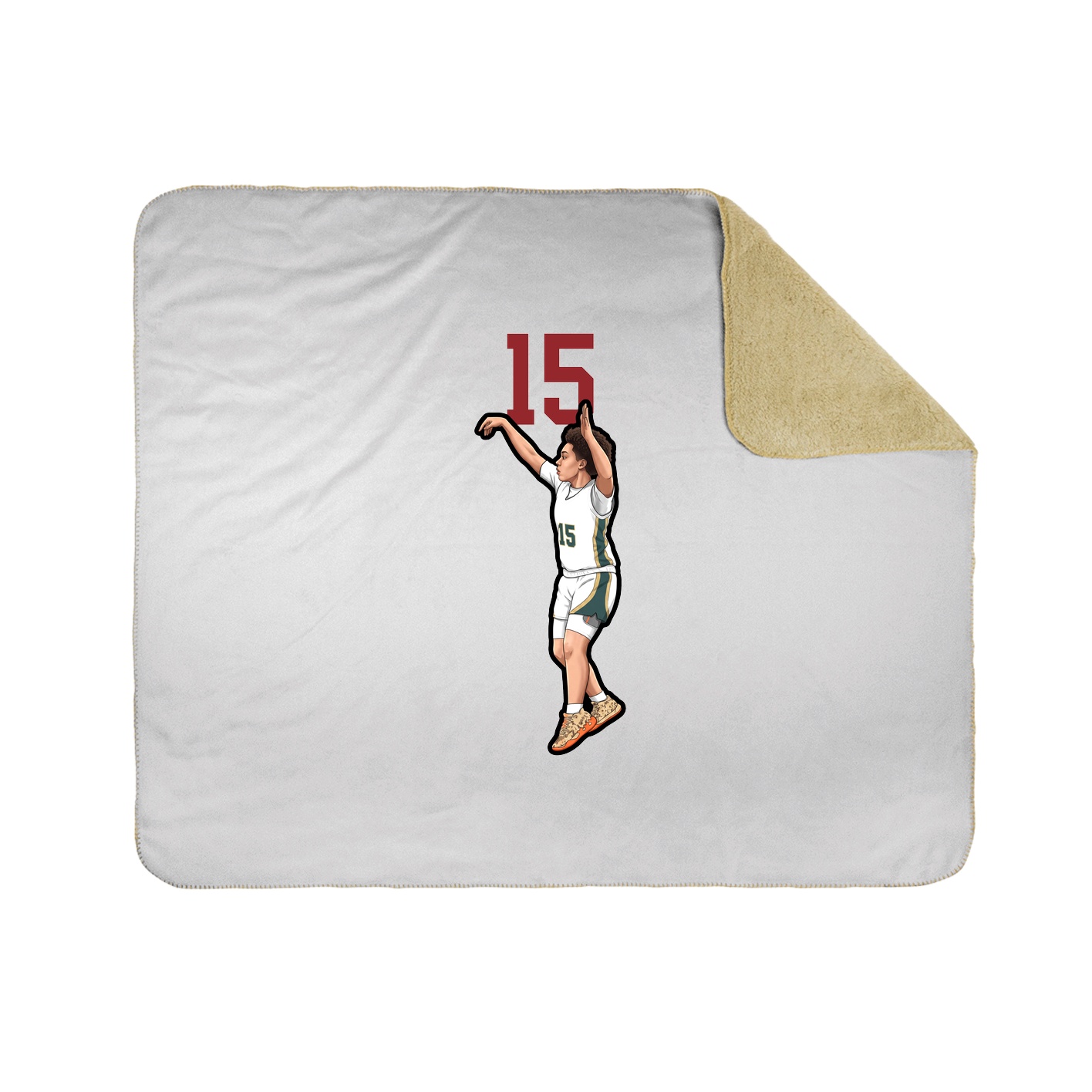 Throw Blanket — Number Top in White