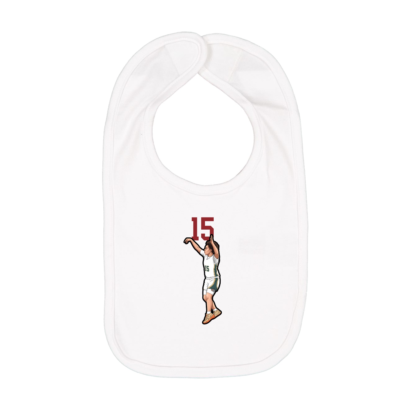 Infant Bib — Number Top in White
