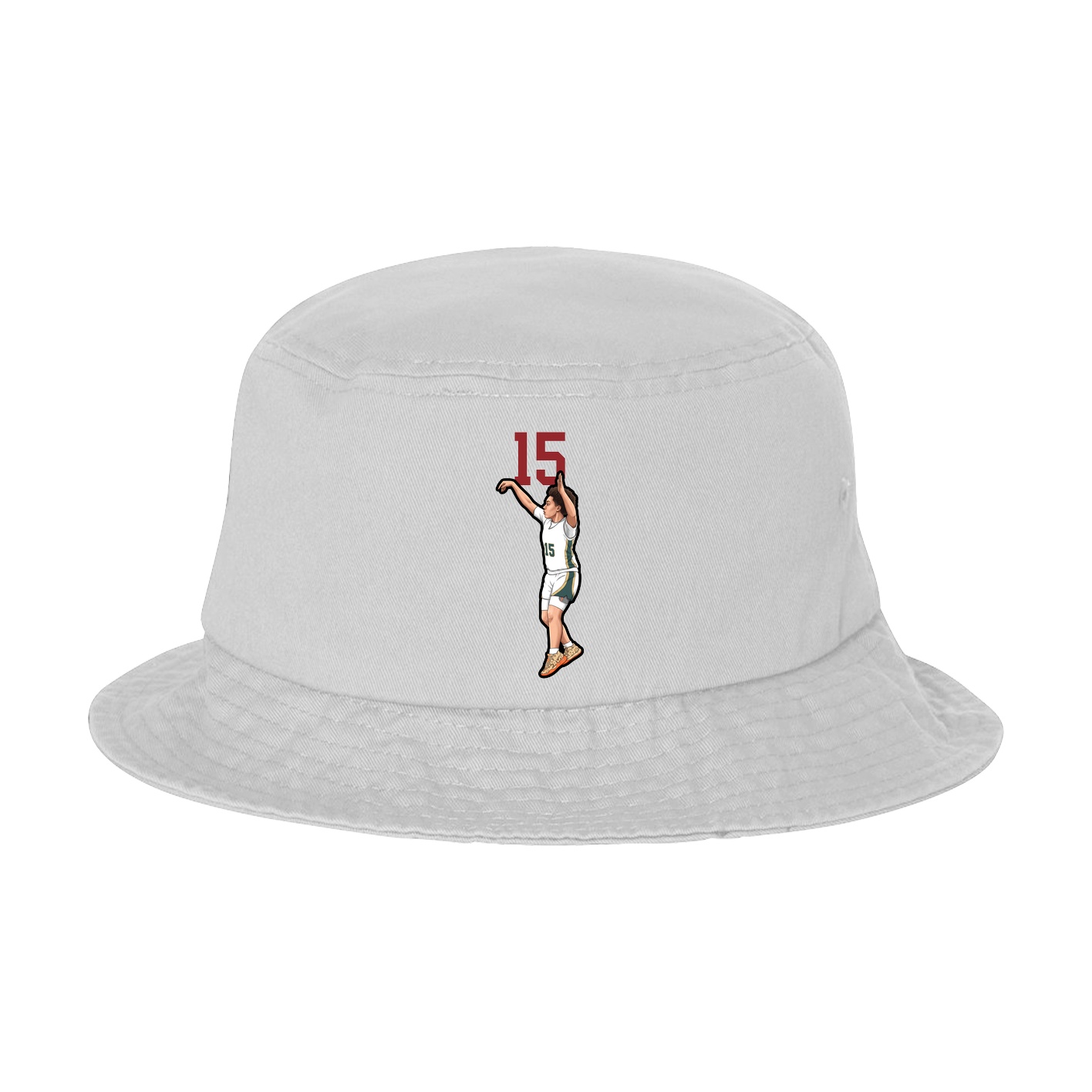 Bucket Cap — Number Top in White