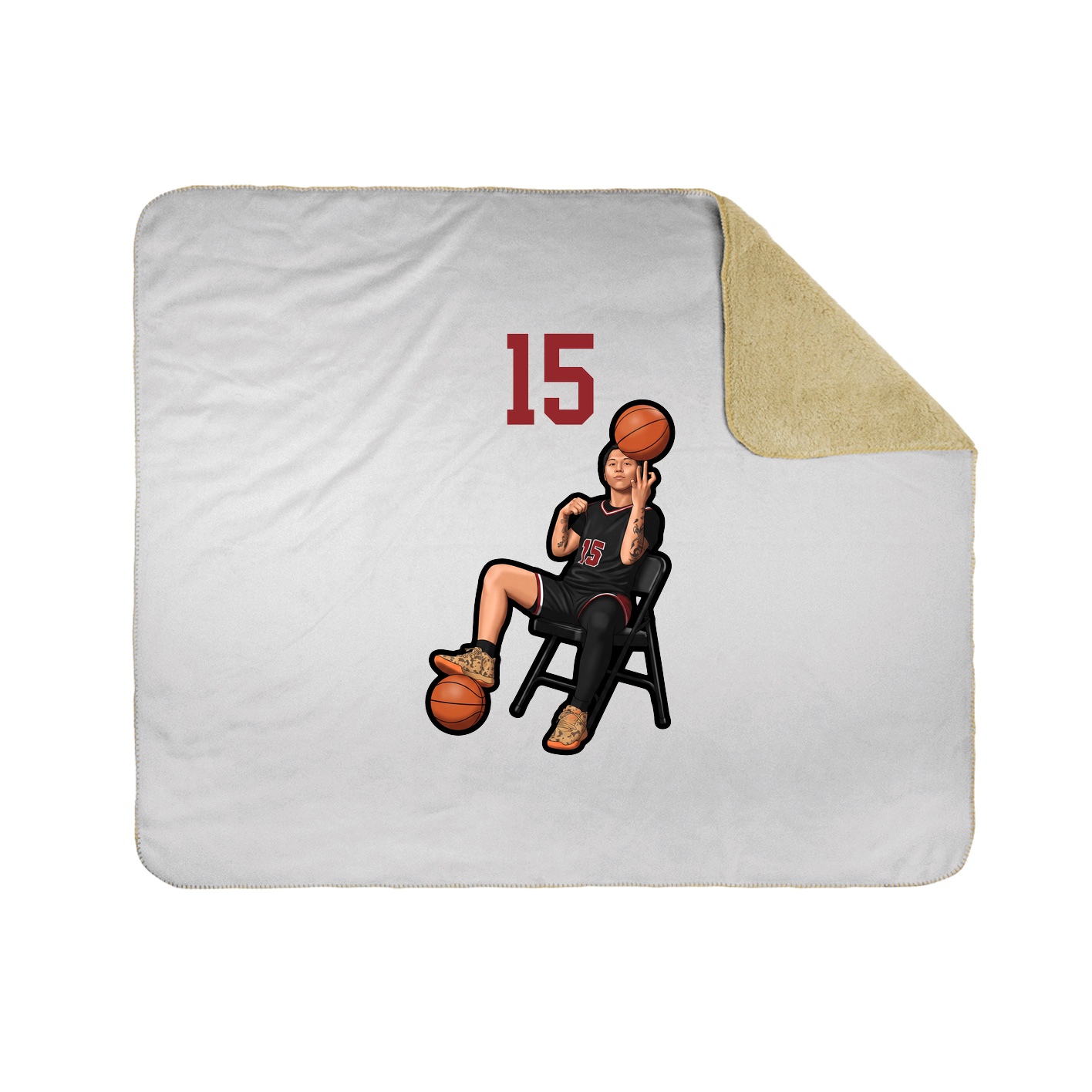 Throw Blanket — Number Top in White