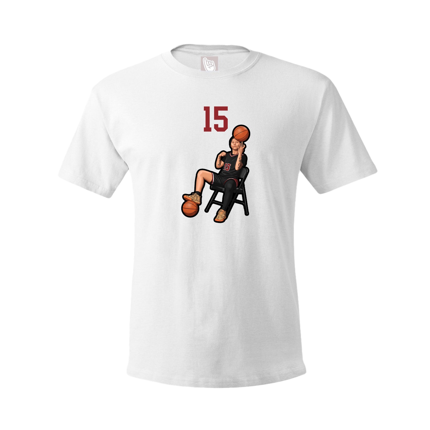 Youth Tee — Number Top in White