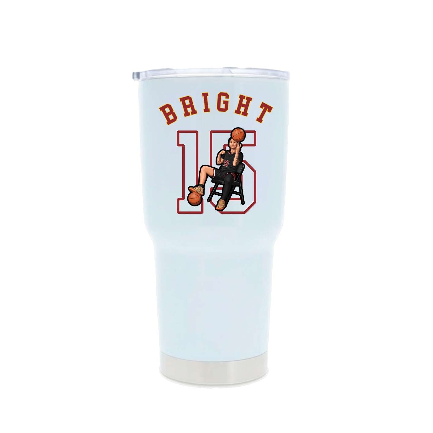 30oz Stainless Steel Tumbler — Shirsey Arch in White