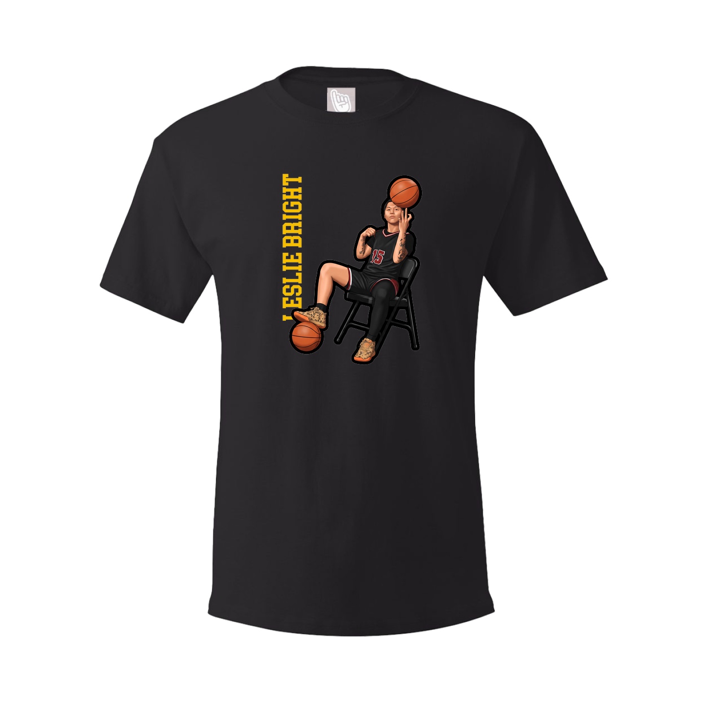 Youth Tee — Name Vertical in Black