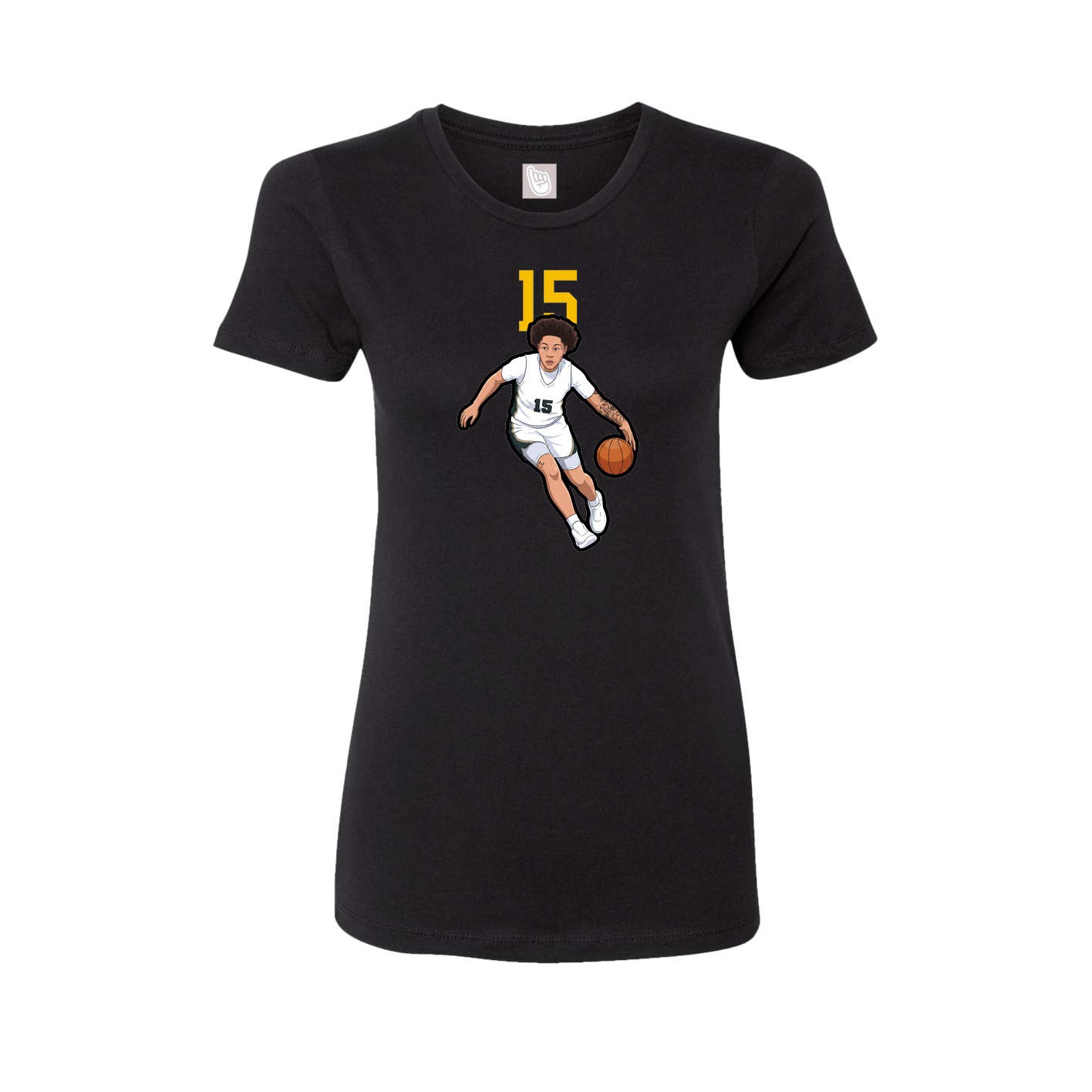 Womens Tee — Number Top in Black