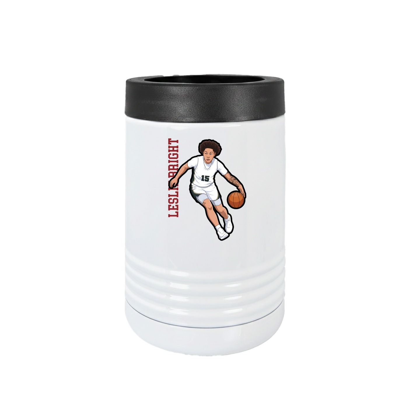 Beverage Holder — Name Vertical in White