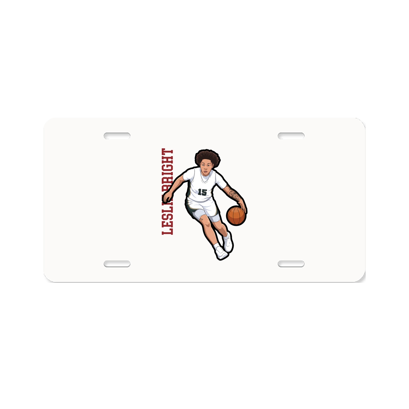 License Plate — Name Vertical in Classic