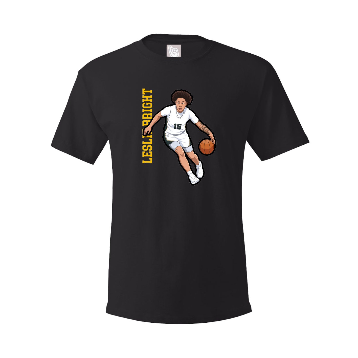 Youth Tee — Name Vertical in Black