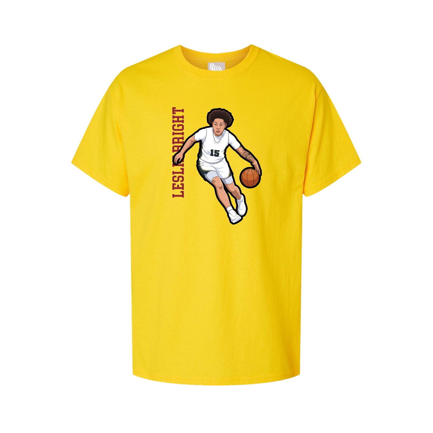 Youth Tee — Name Vertical in Gold