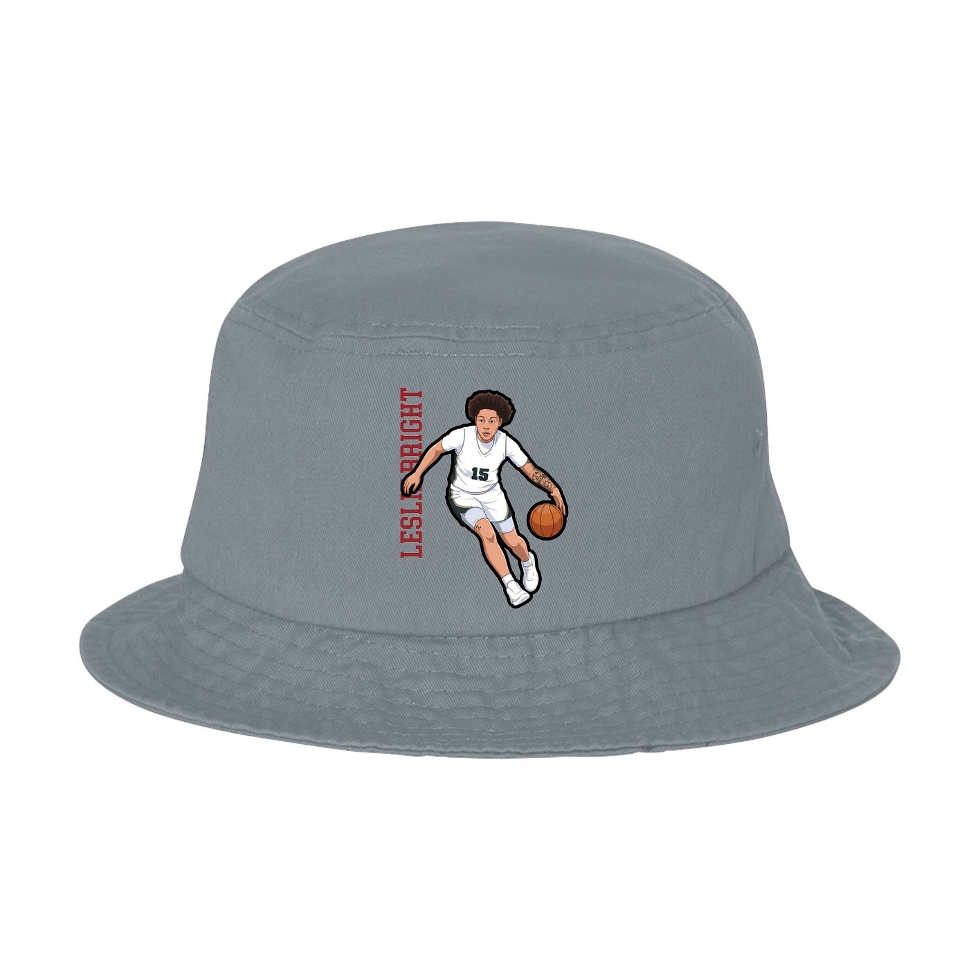 Bucket Cap — Name Vertical in Grey