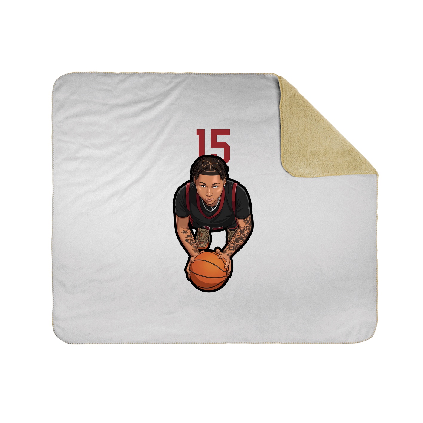 Throw Blanket — Number Top in White