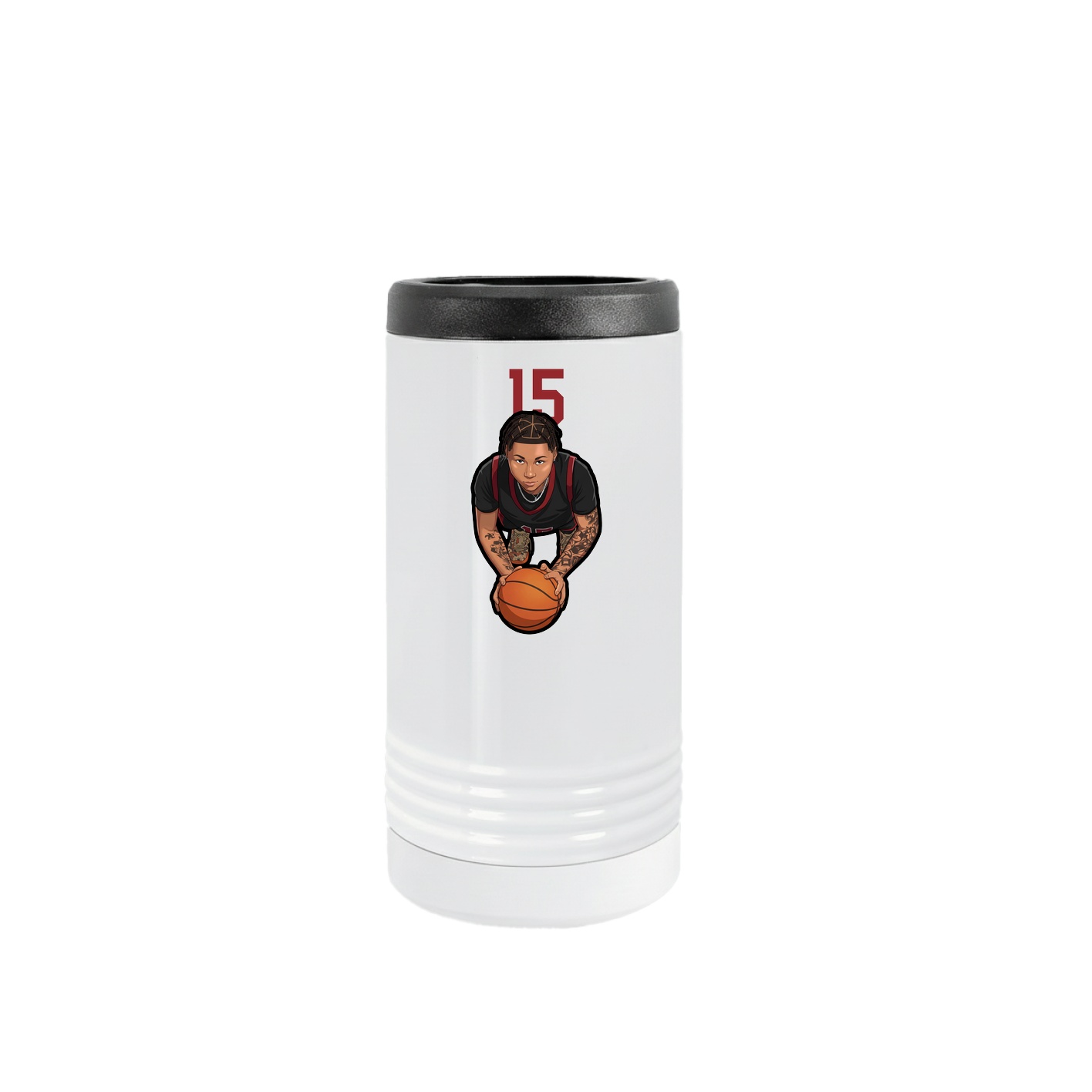 Slim Beverage Holder — Number Top in White