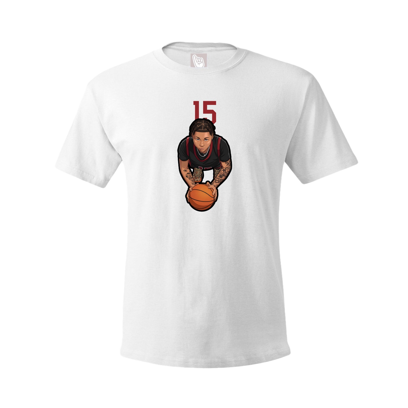 Youth Tee — Number Top in White