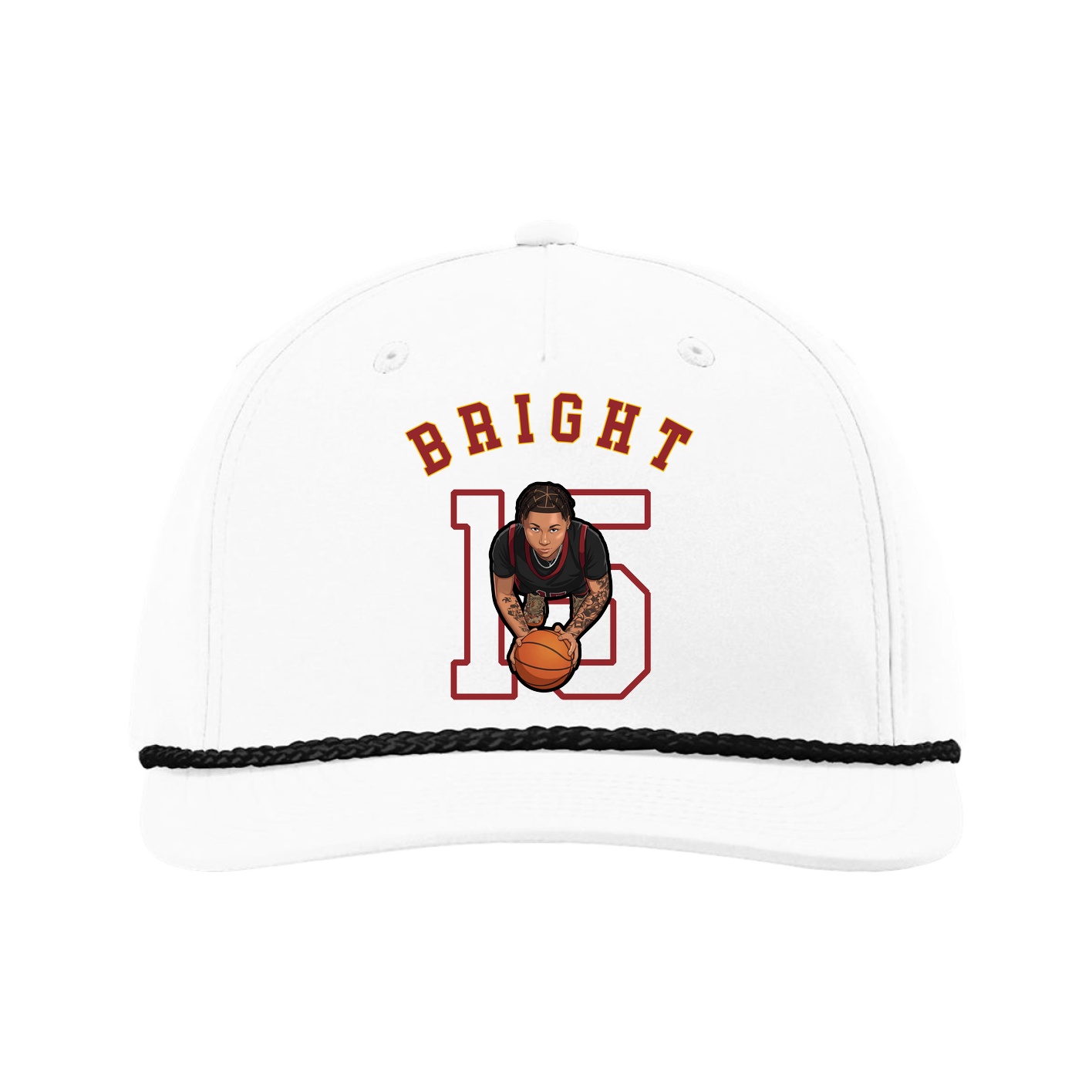 Five-Panel Classic Rope Cap — Shirsey Arch in White