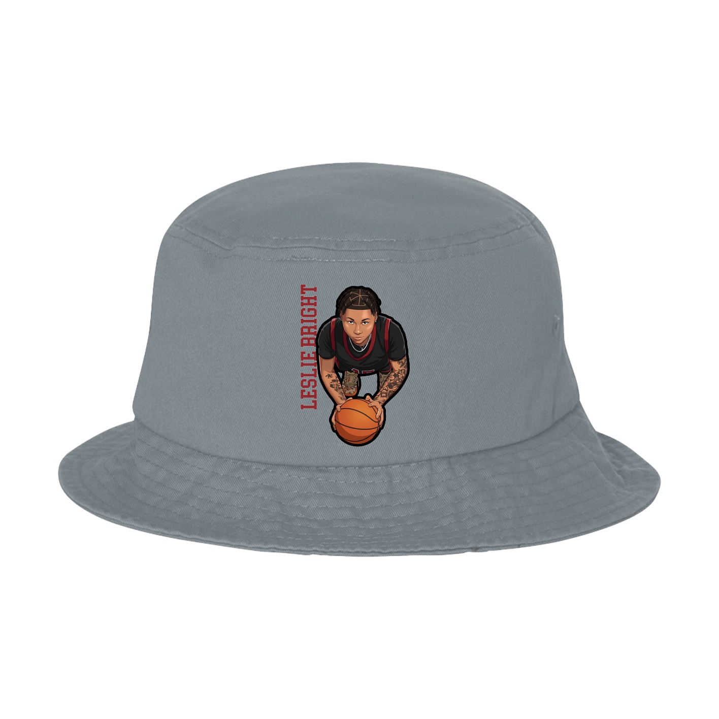 Bucket Cap — Name Vertical in Grey