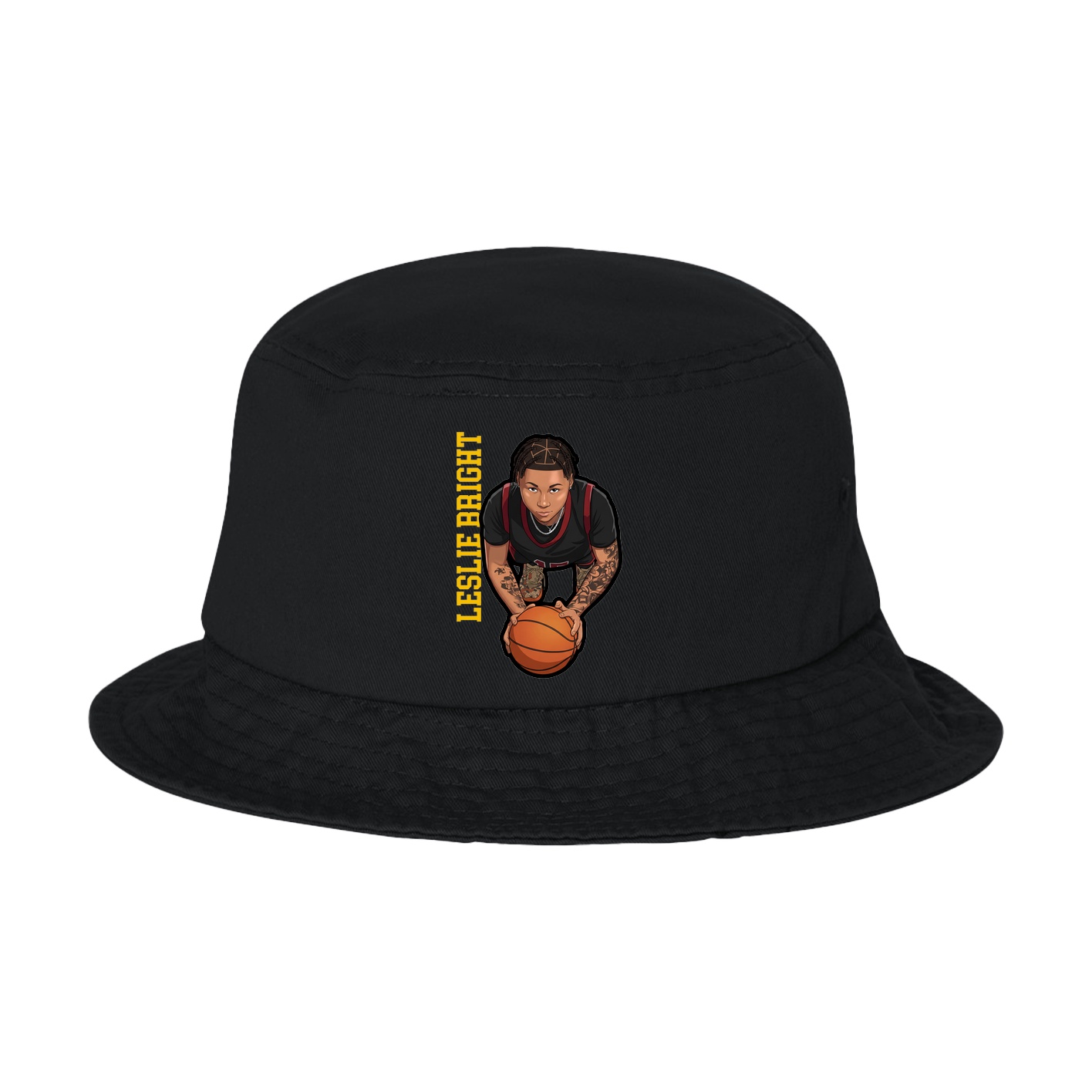 Bucket Cap — Name Vertical in Black